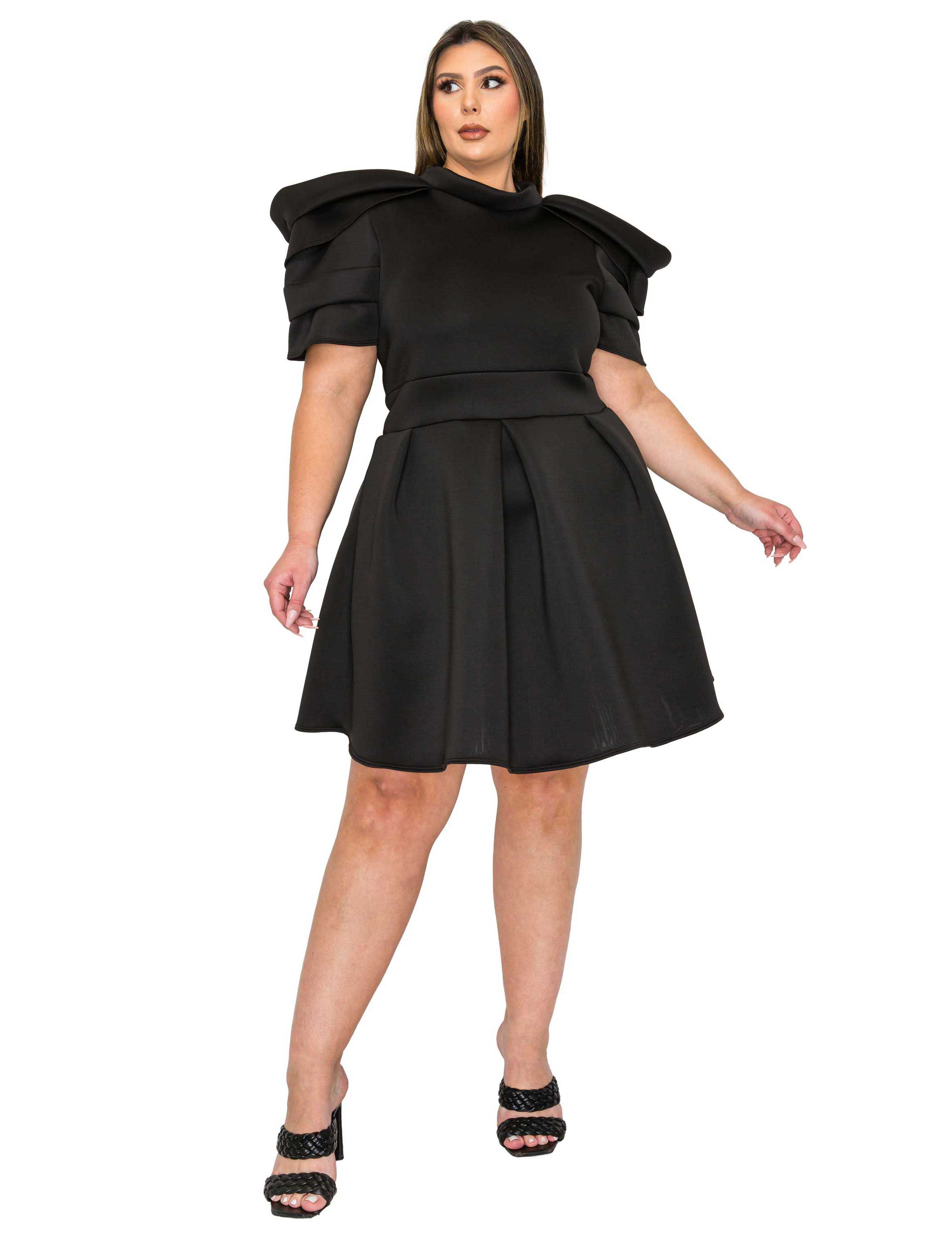 Plus Size Karina Neoprene Flare Dress