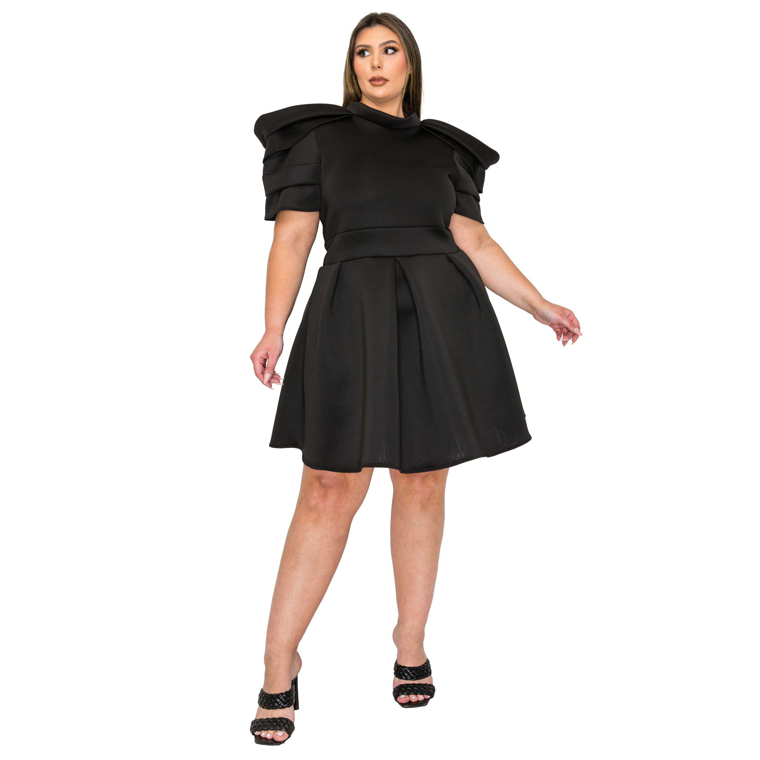 Plus Size Karina Neoprene Flare Dress