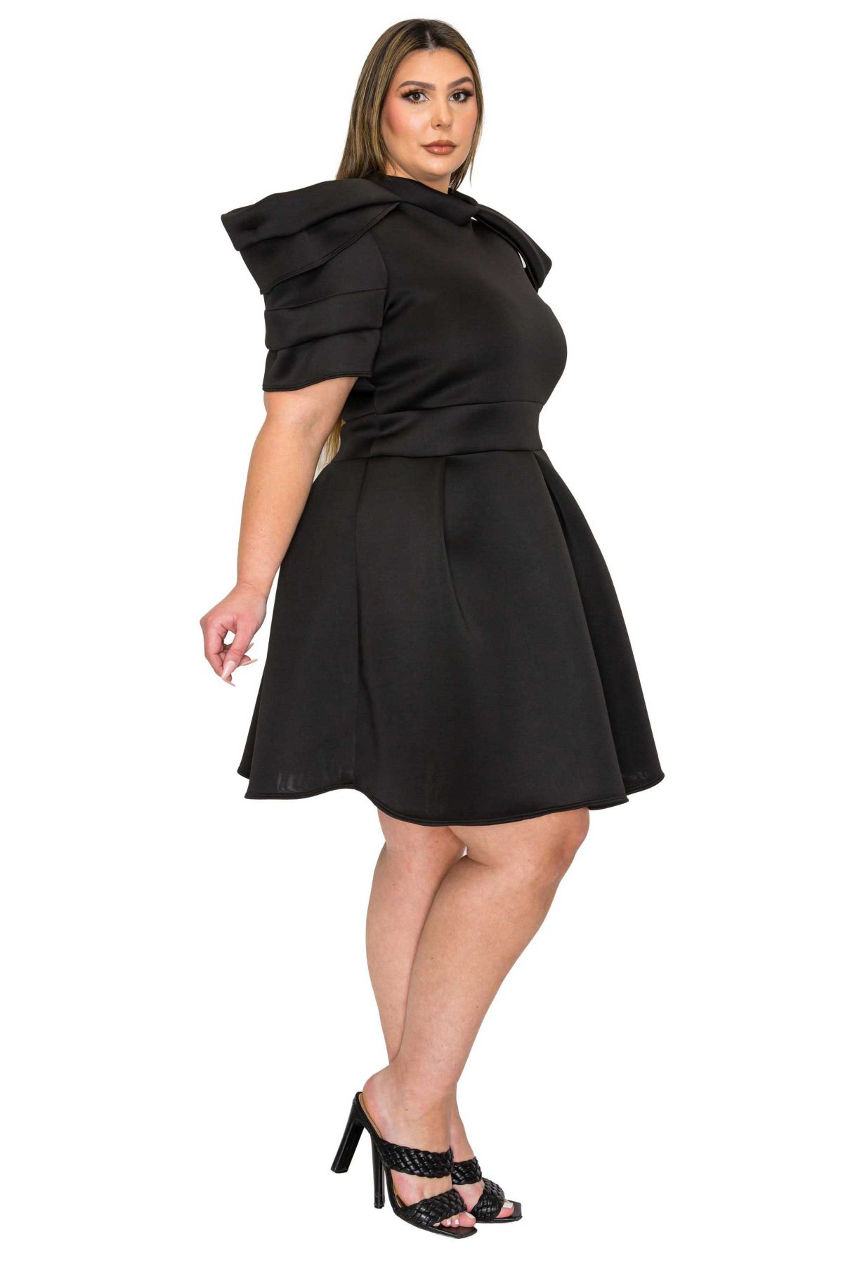 Plus Size Karina Neoprene Flare Dress