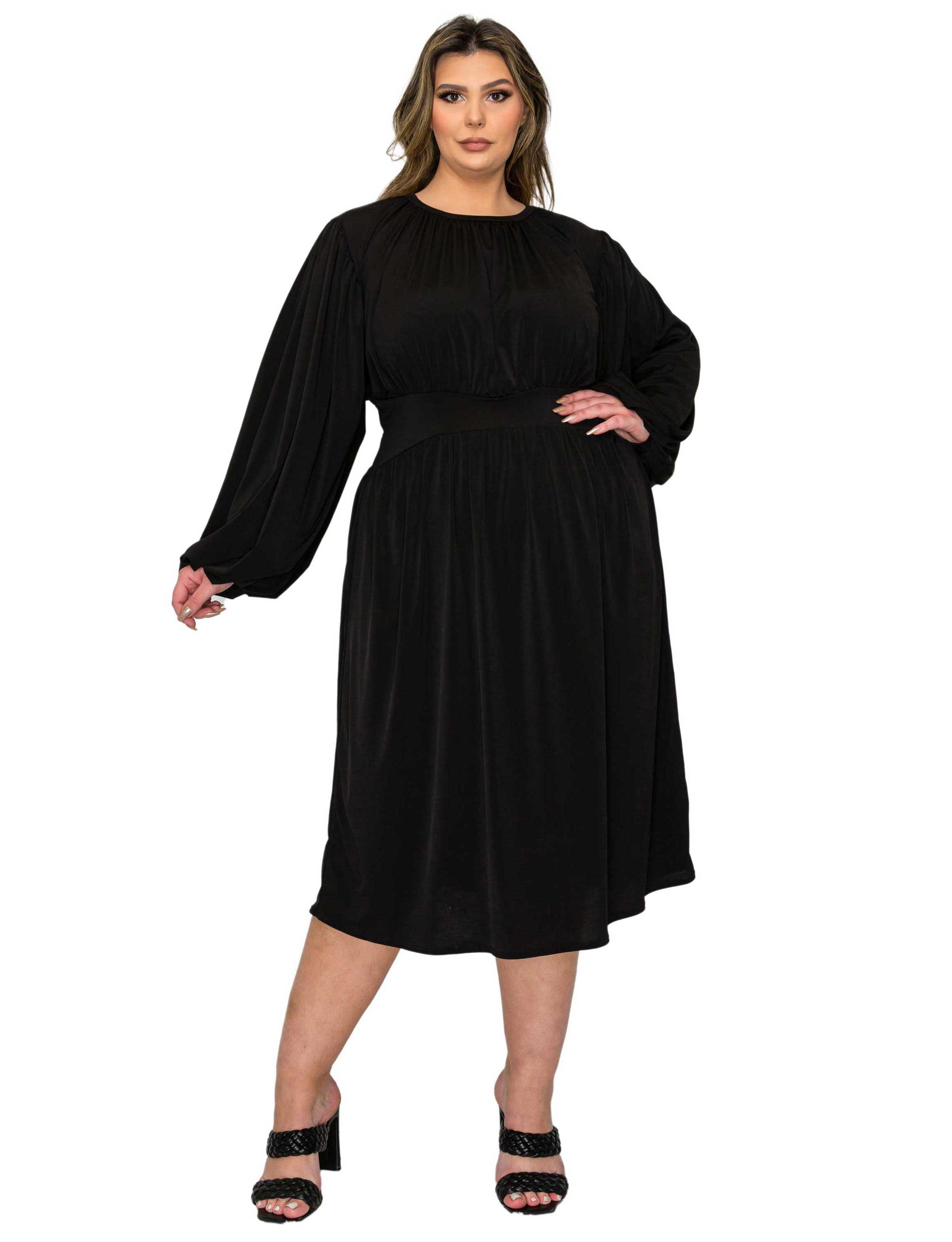 Plus Size Audrey Ruched Midi Dress
