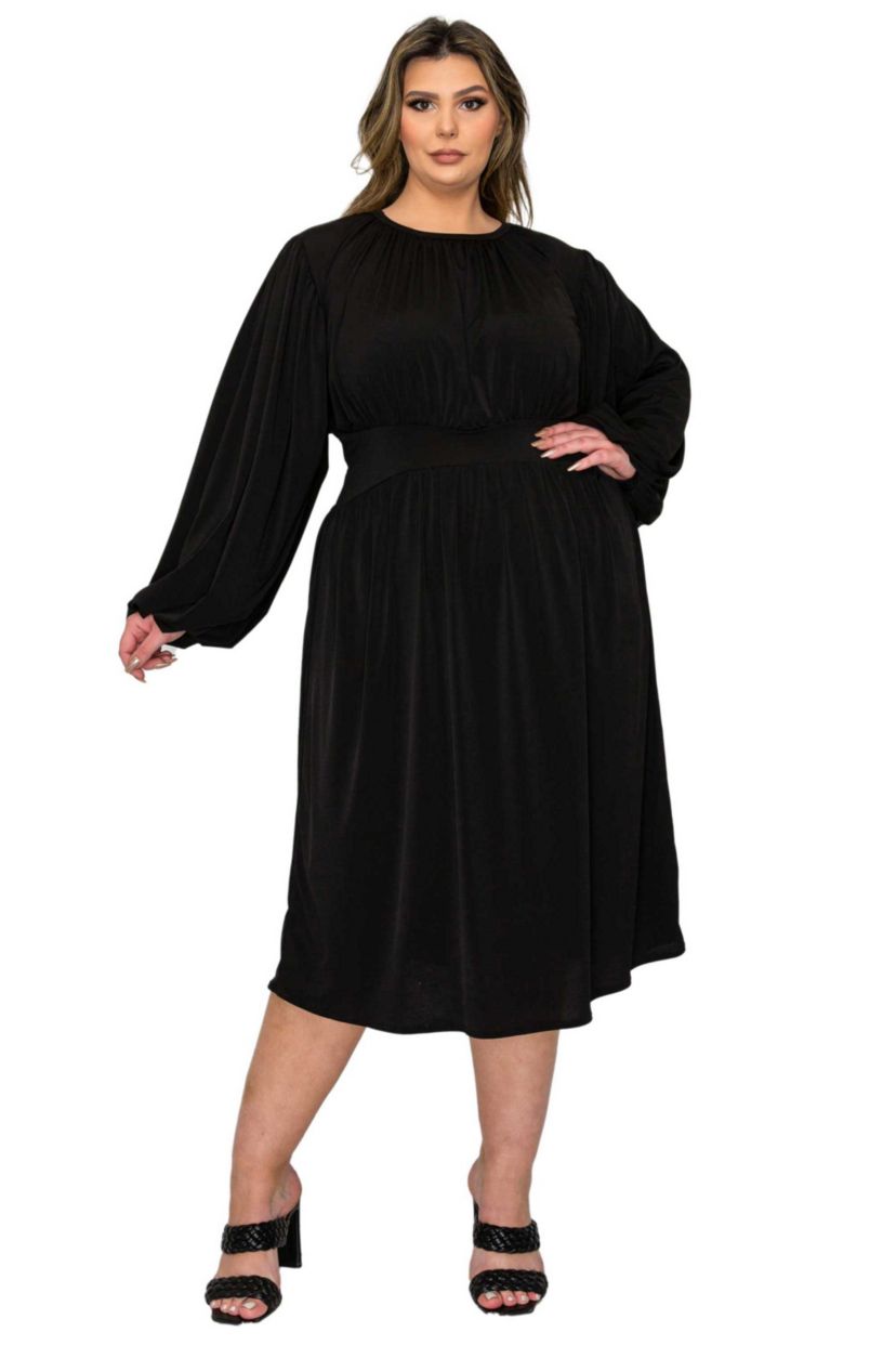 Plus Size Audrey Ruched Midi Dress