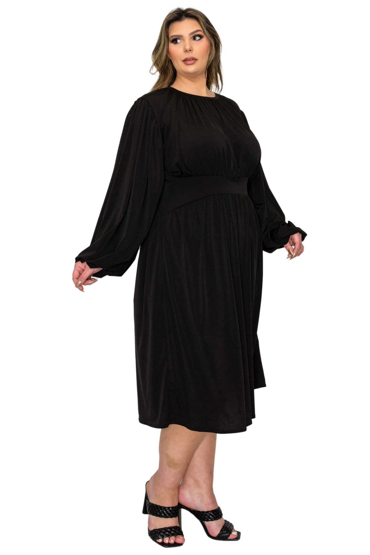 Plus Size Audrey Ruched Midi Dress