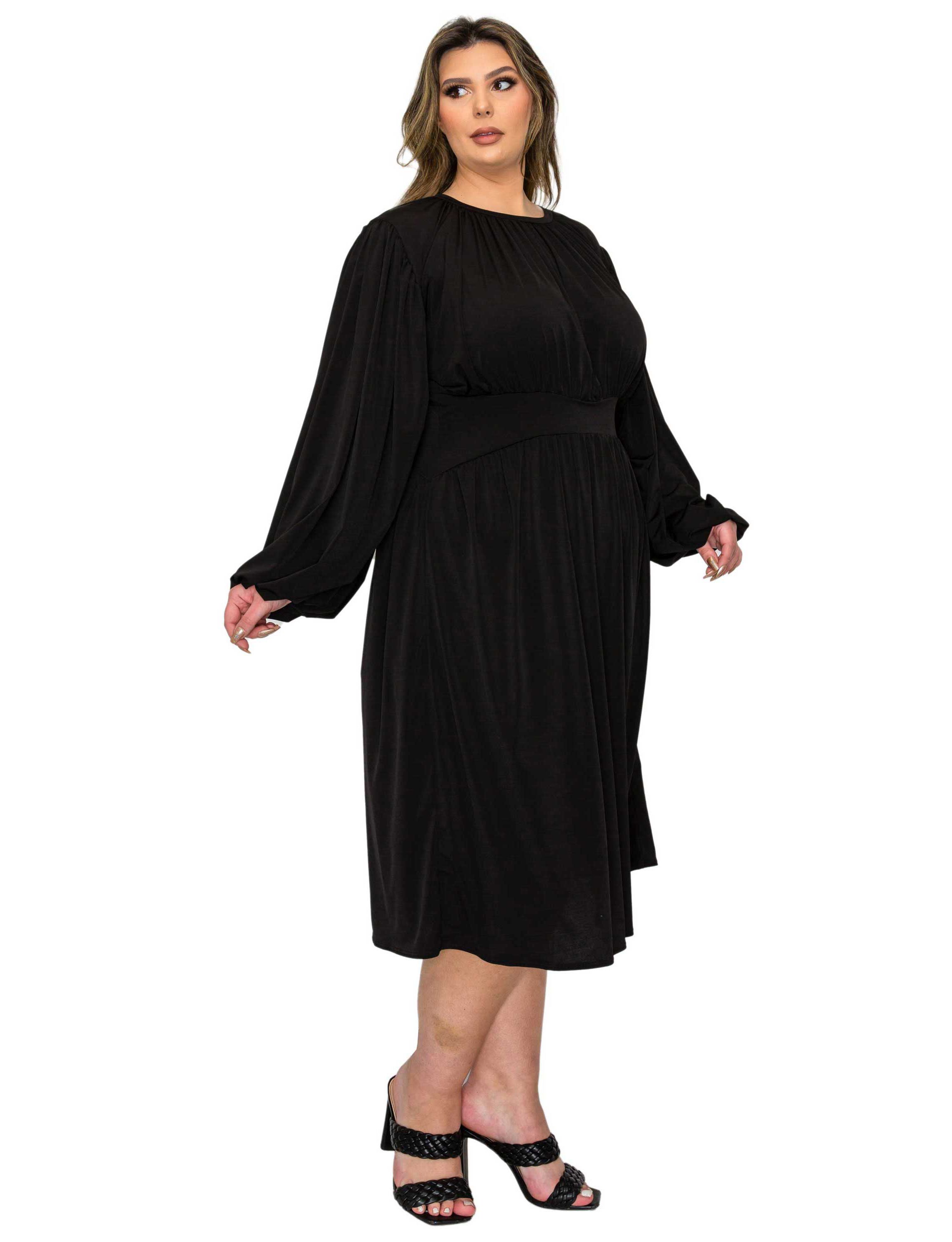 Plus Size Audrey Ruched Midi Dress