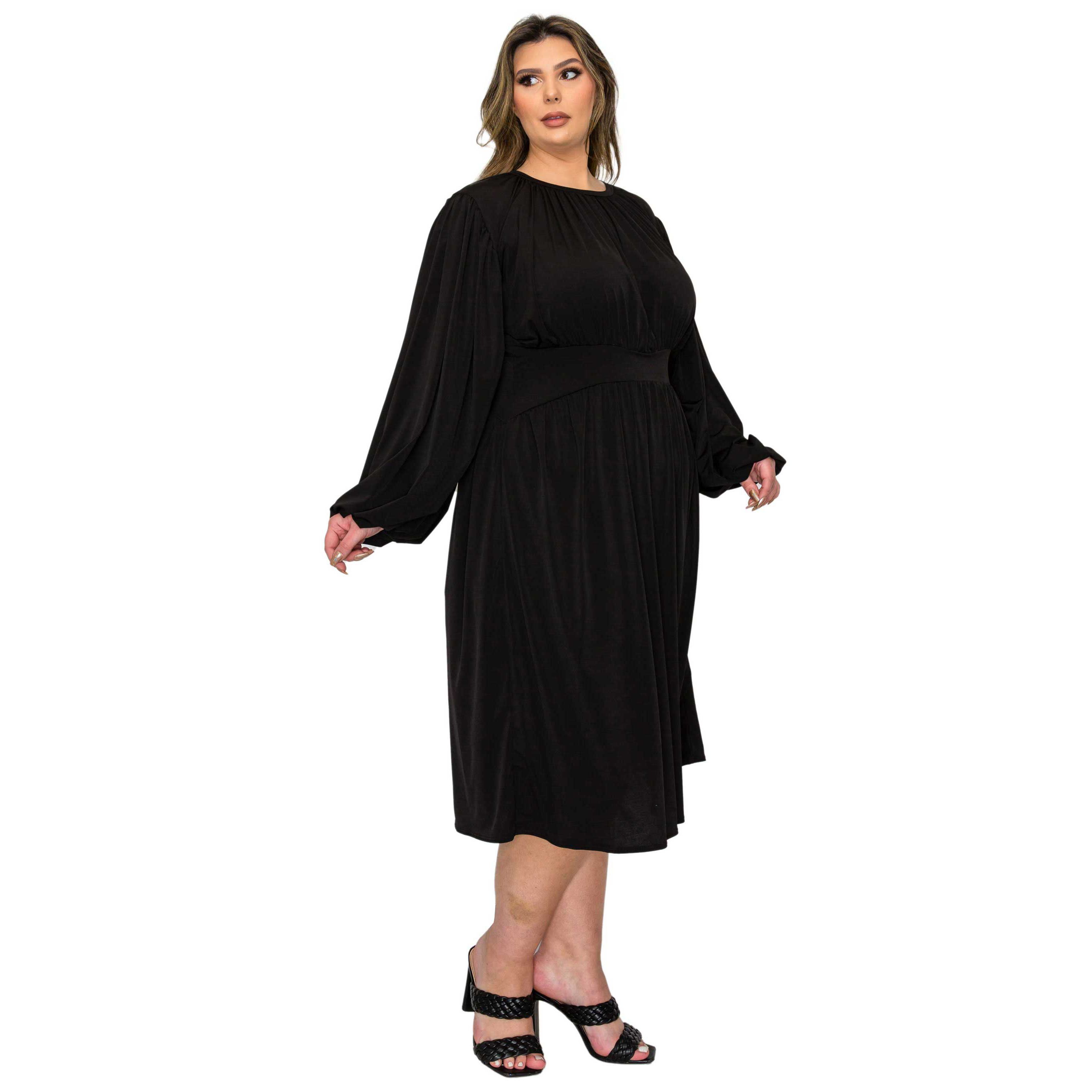 Plus Size Audrey Ruched Midi Dress