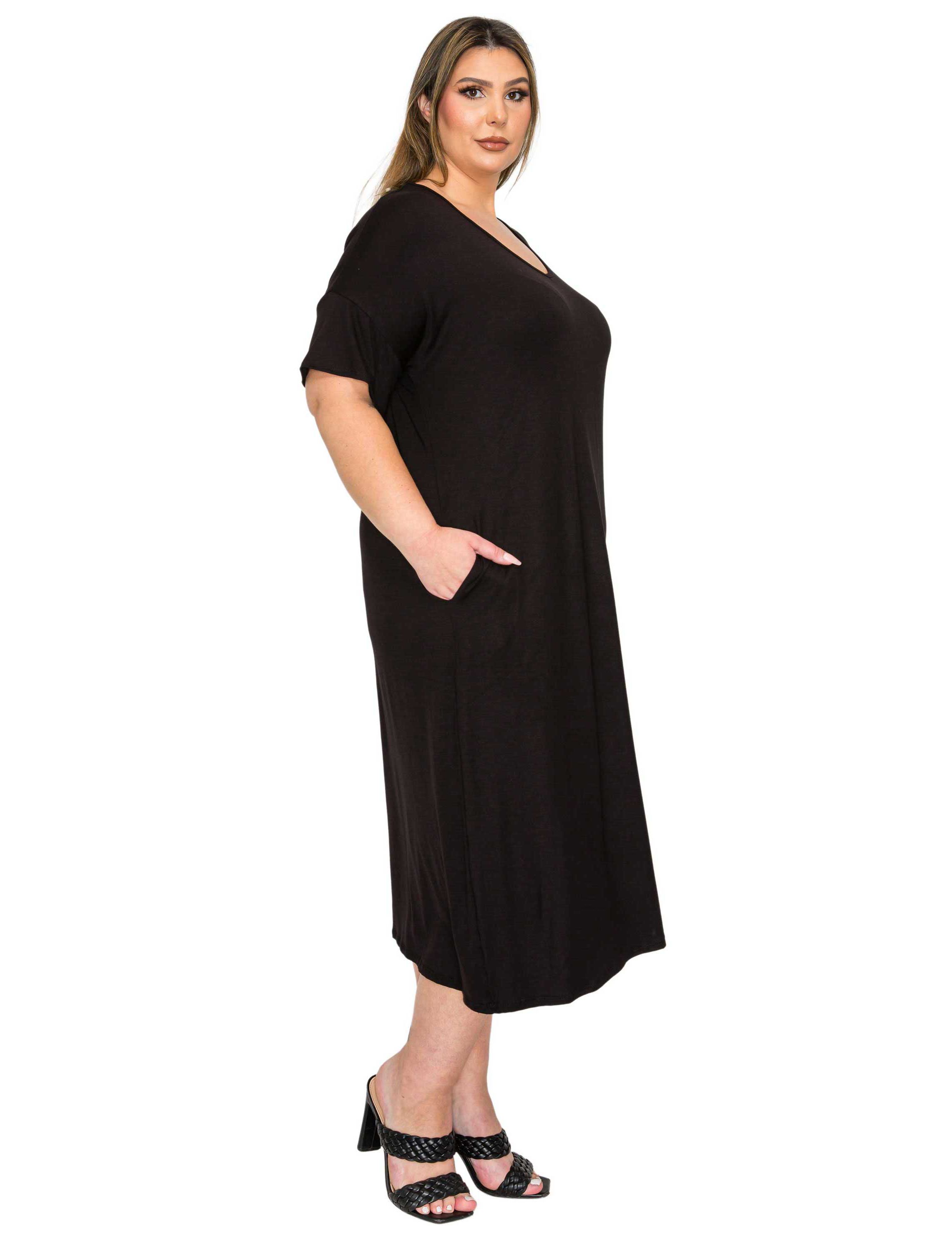 Plus Size Olivia Pocket Midi Dress