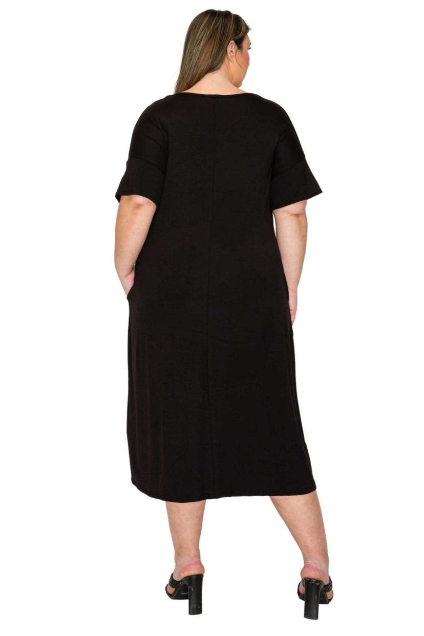 Plus Size Olivia Pocket Midi Dress