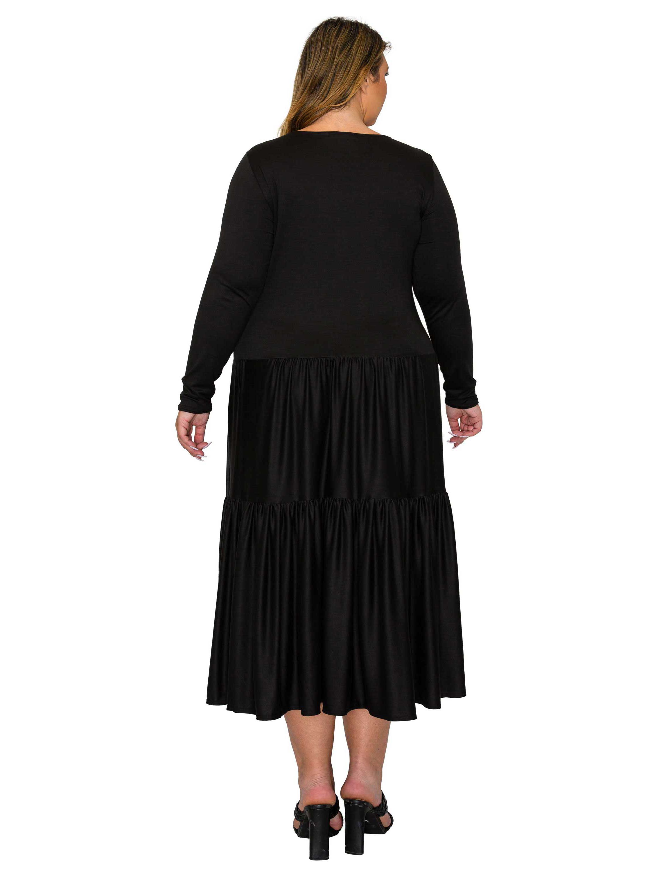 Plus Size Eliana Tiered Midi Dress