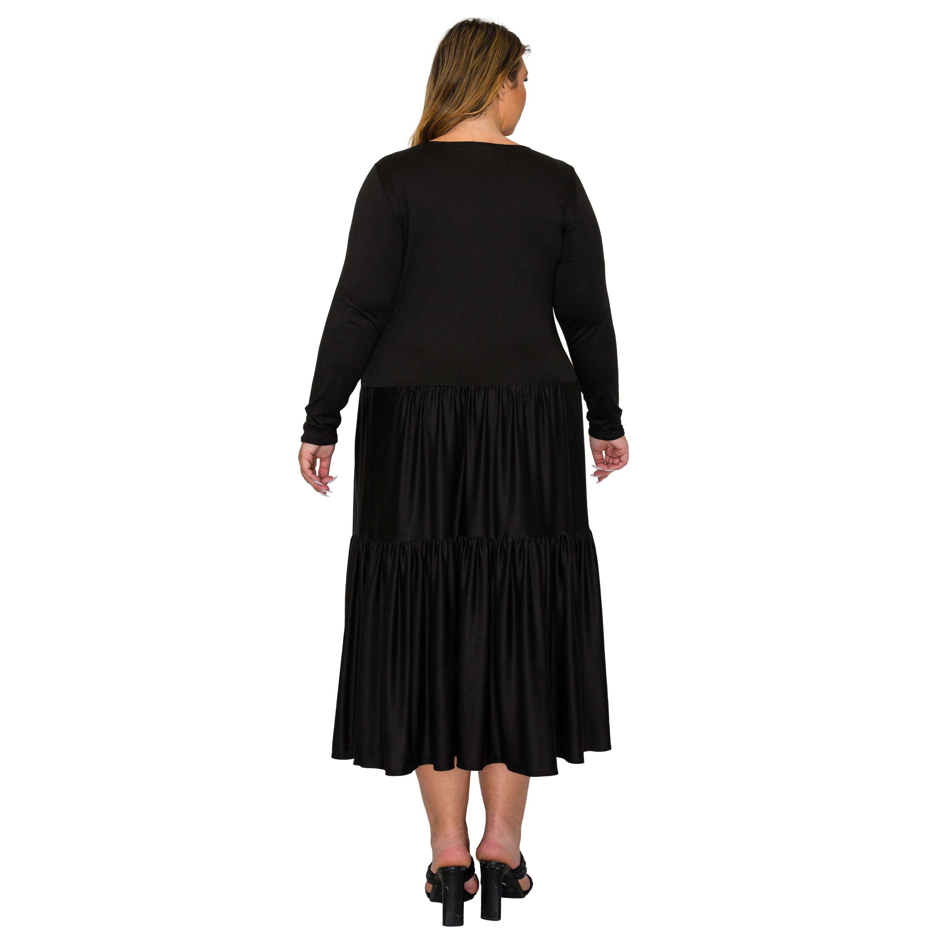 Plus Size Eliana Tiered Midi Dress