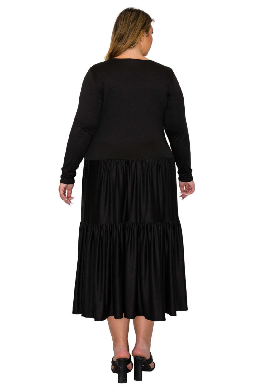 Plus Size Eliana Tiered Midi Dress