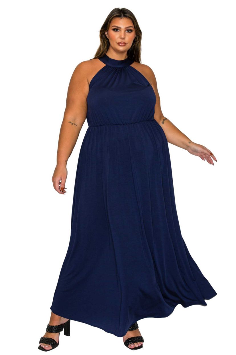 L I V D Plus Size Cassia Halter Neck Dress | Belk