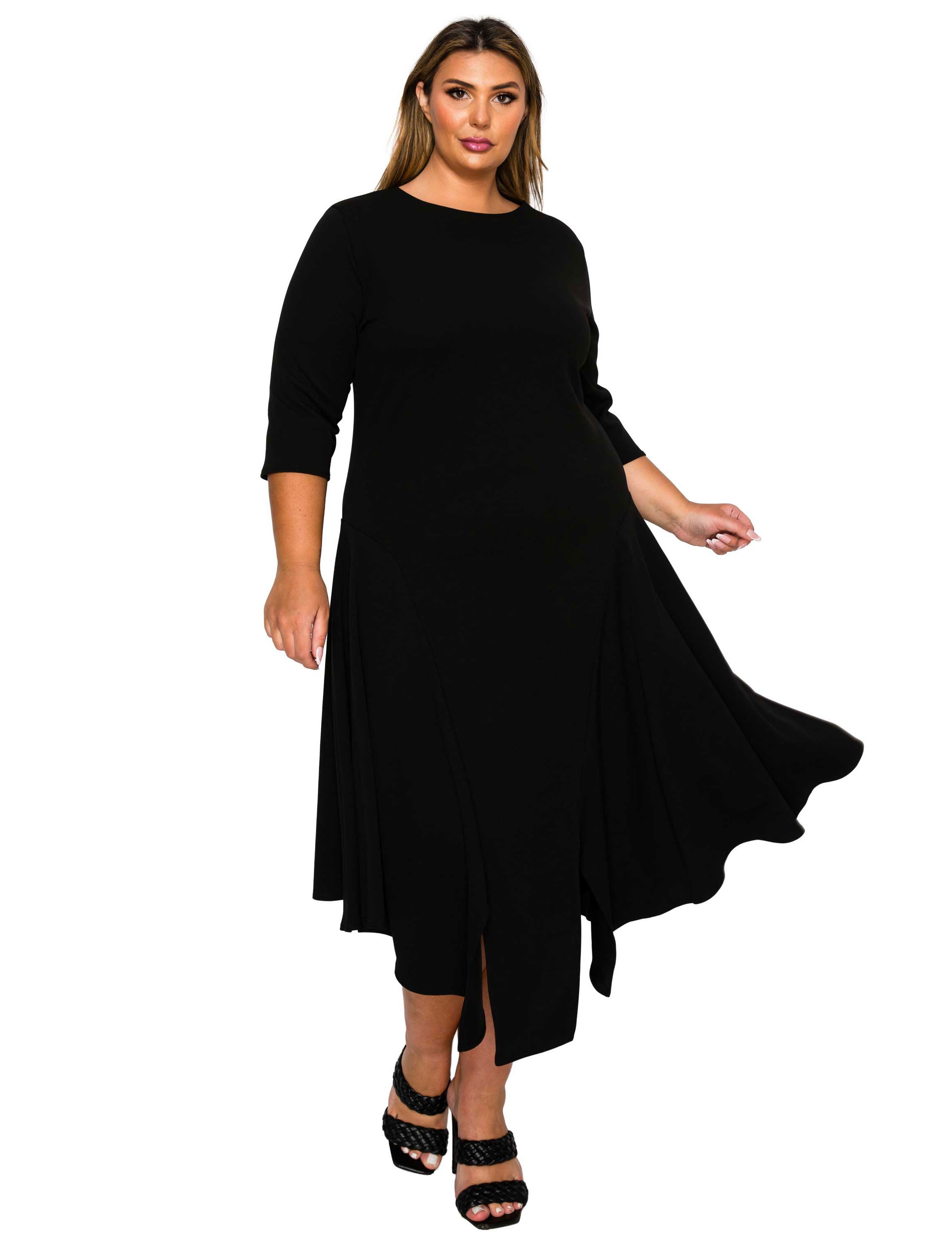 Plus Size Vida Split Hem Dress