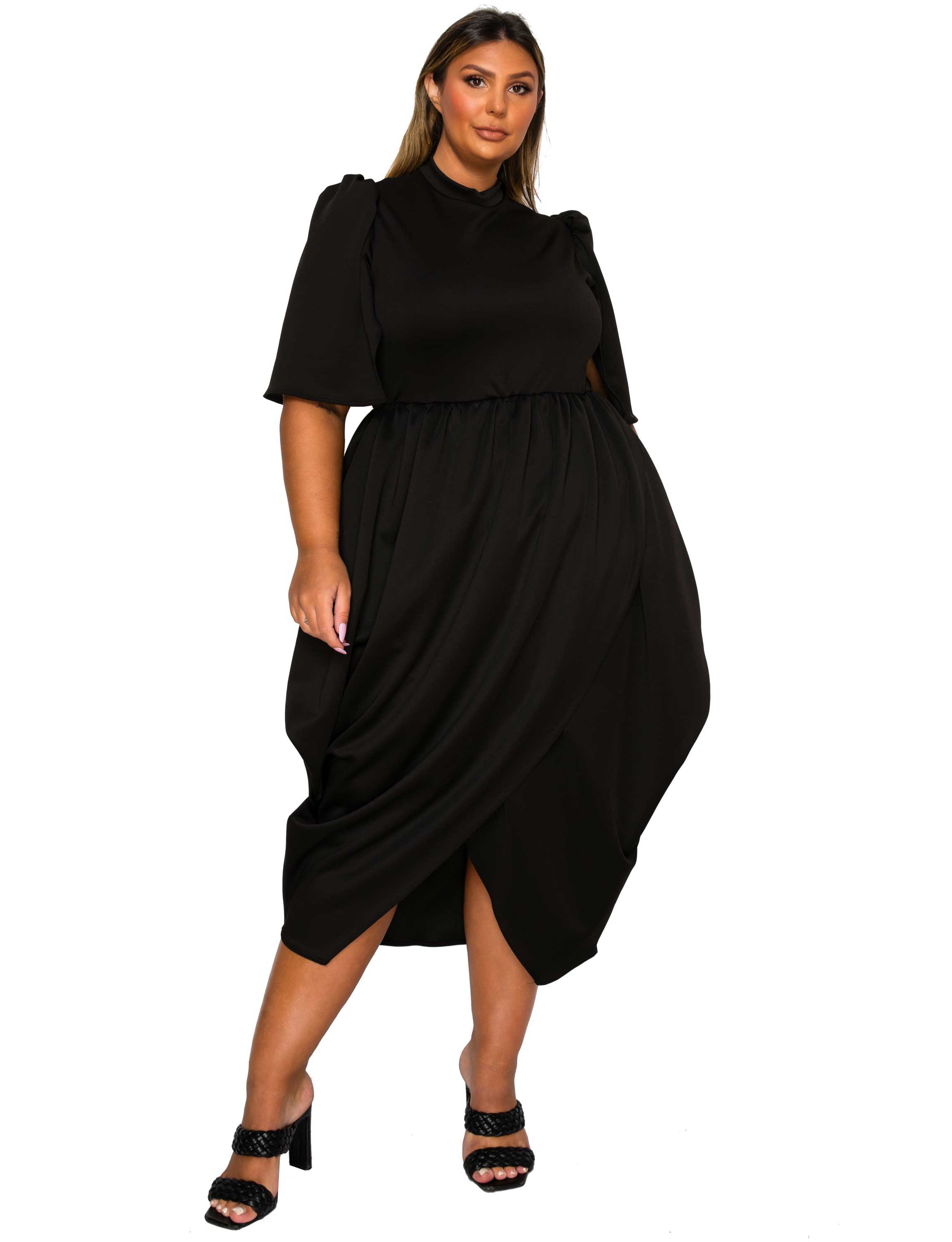 Plus Size Aesira Tulip Hem Pocket Dress