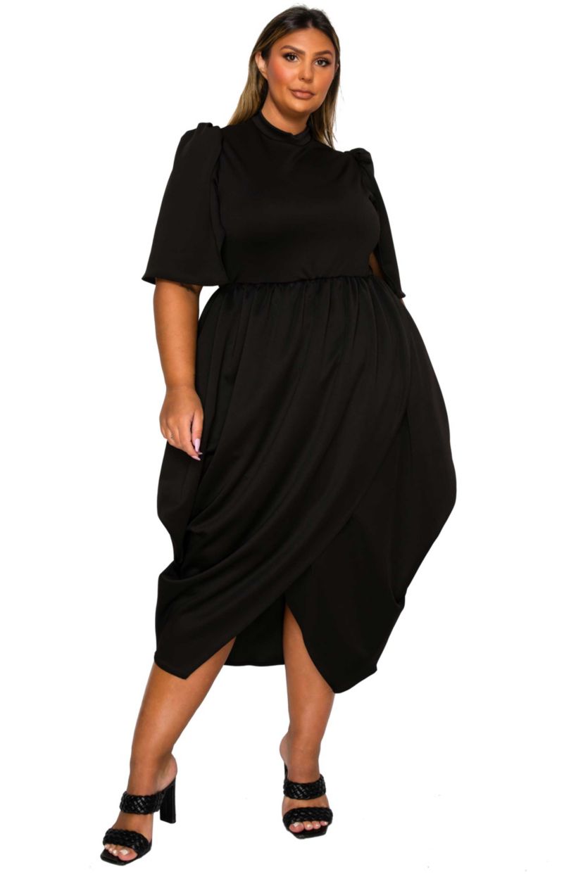 Plus Size Aesira Tulip Hem Pocket Dress