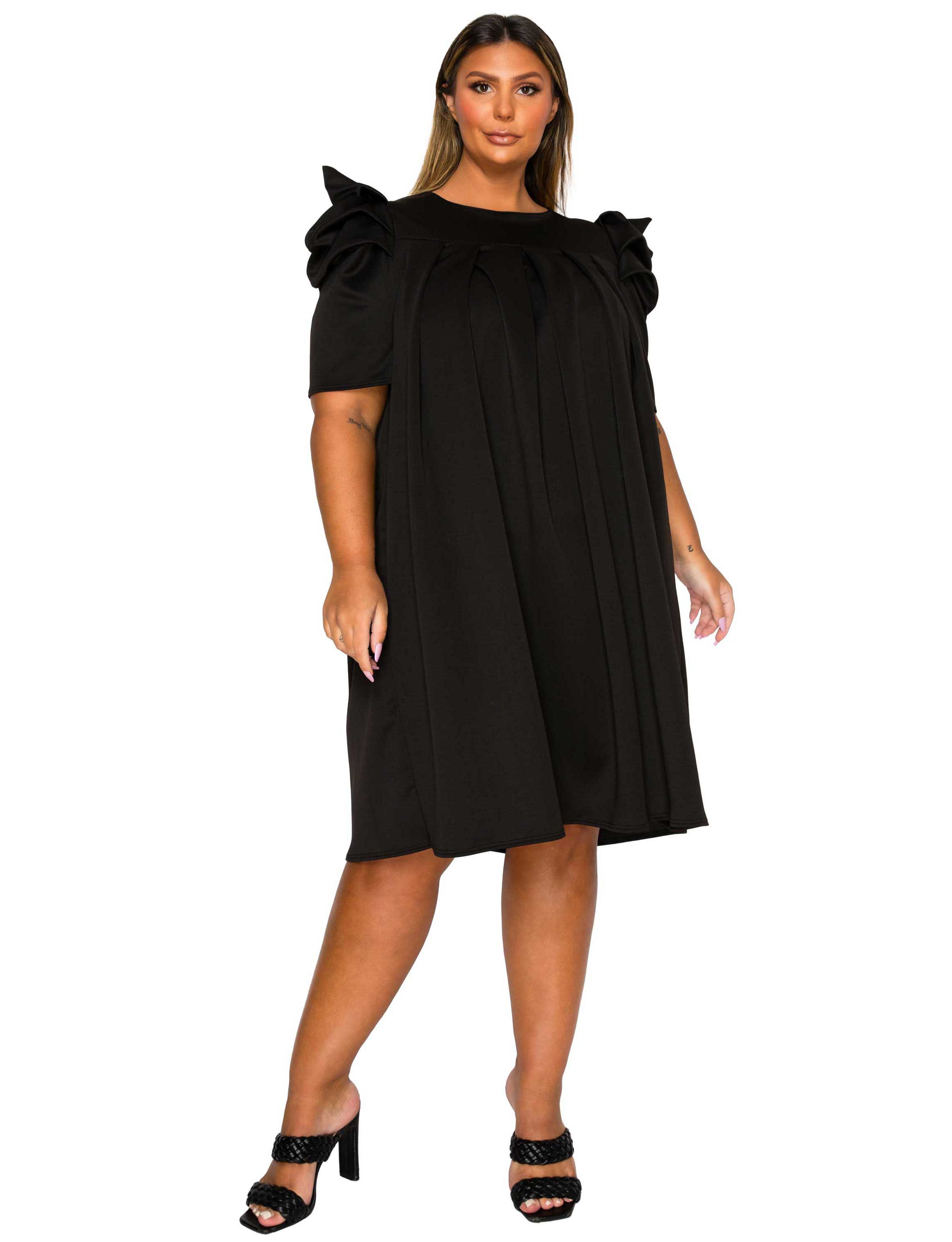 Plus Size Zaya Pleated Swing Dress