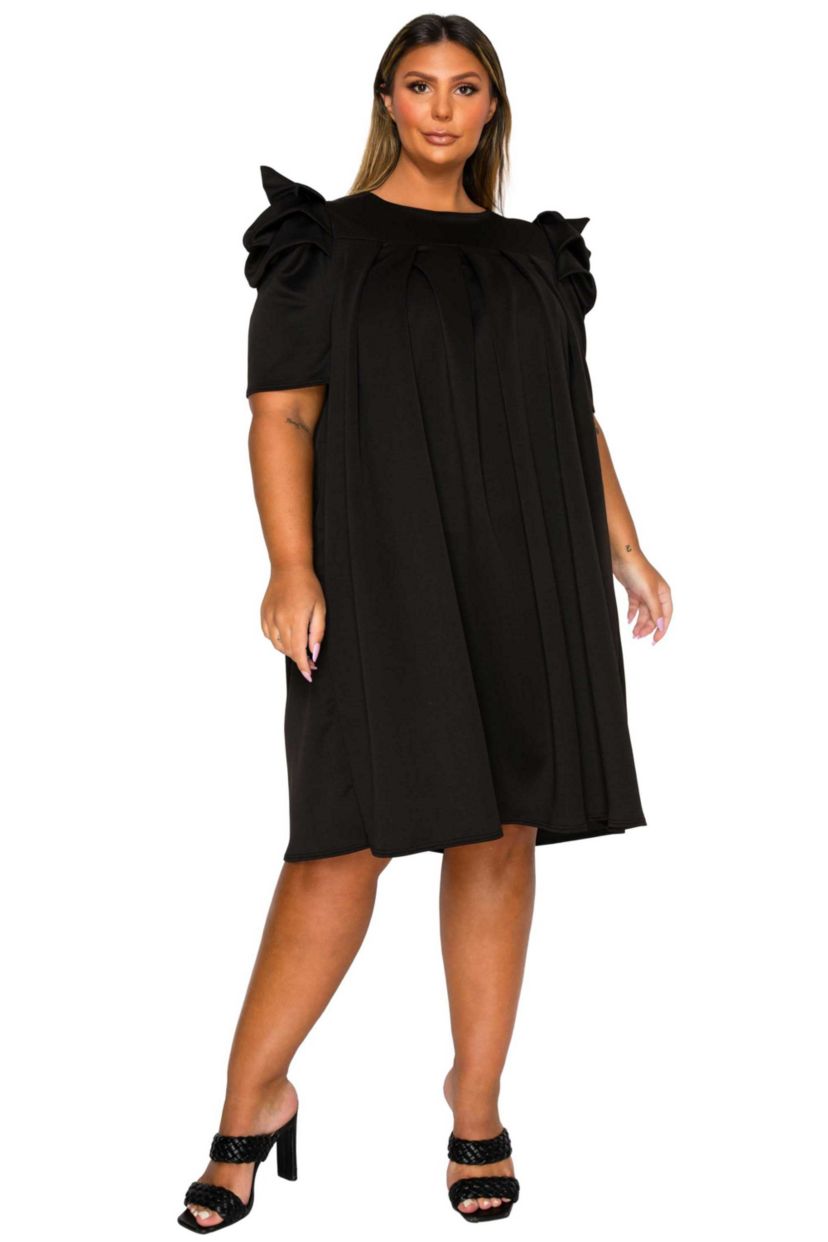 Plus Size Zaya Pleated Swing Dress
