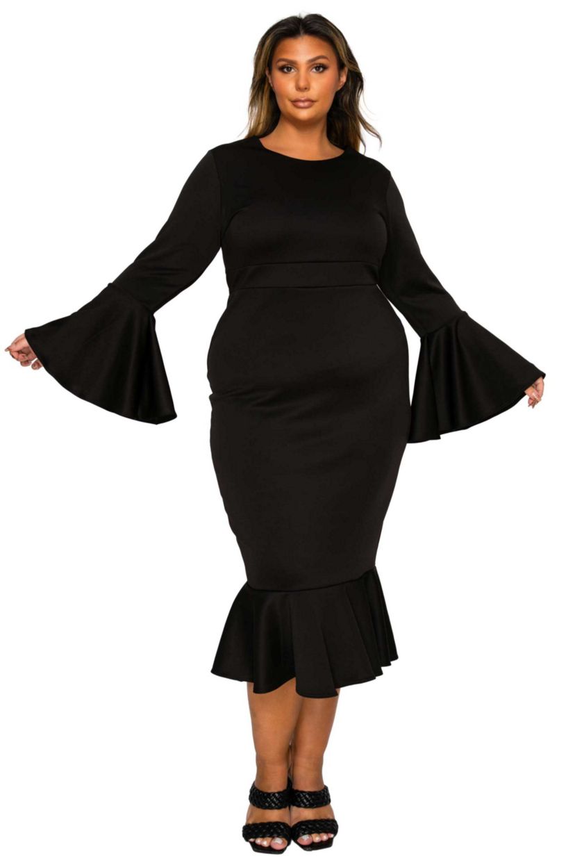 Plus Size Sabrina Mermaid Hem Dress