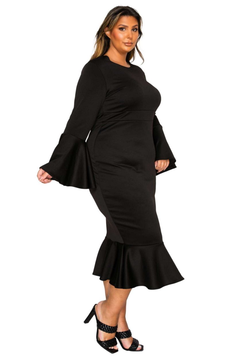 Plus Size Sabrina Mermaid Hem Dress
