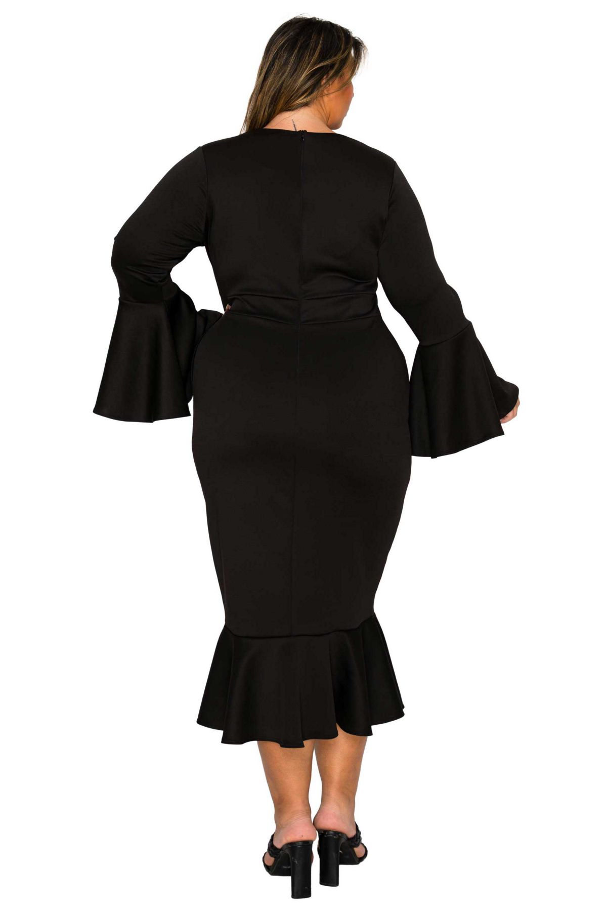 Plus Size Sabrina Mermaid Hem Dress
