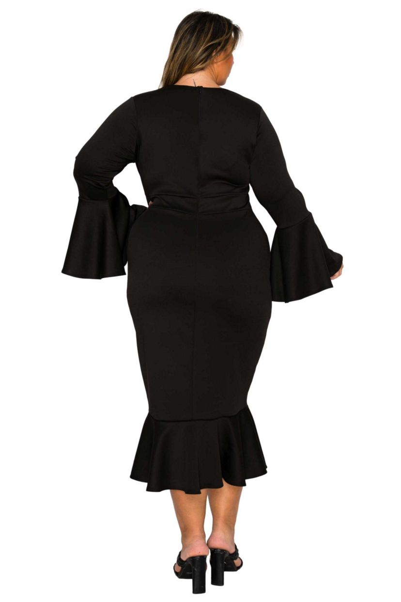 Plus Size Sabrina Mermaid Hem Dress