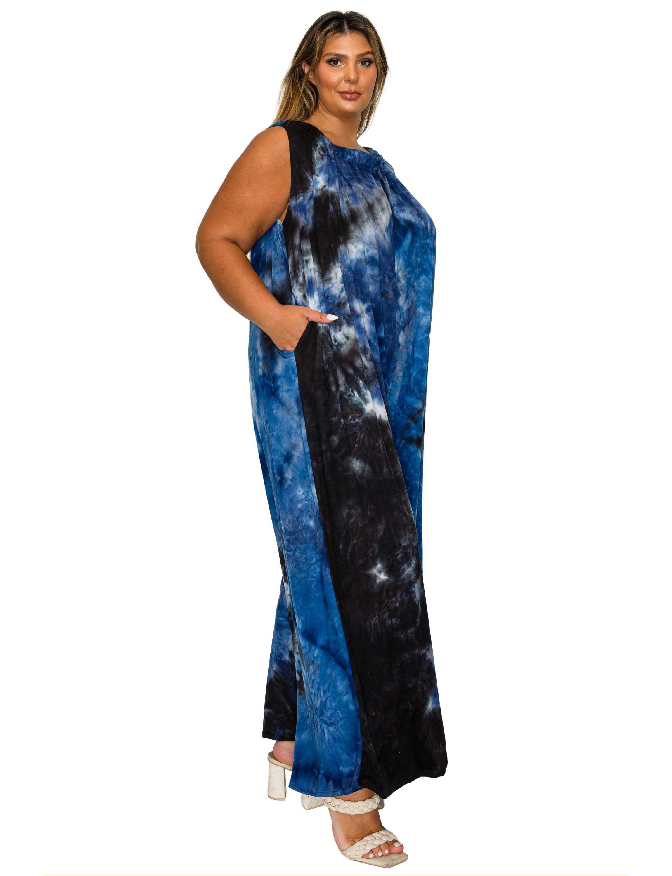 Plus Size Pax Tie Dye Pocket Jumpsuit