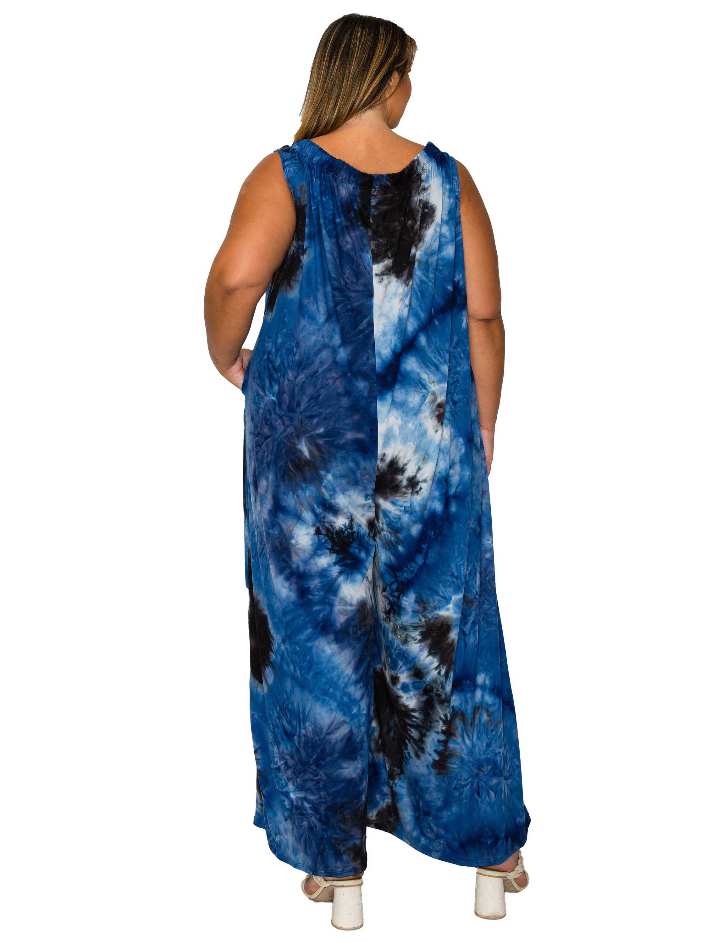 Plus Size Pax Tie Dye Pocket Jumpsuit