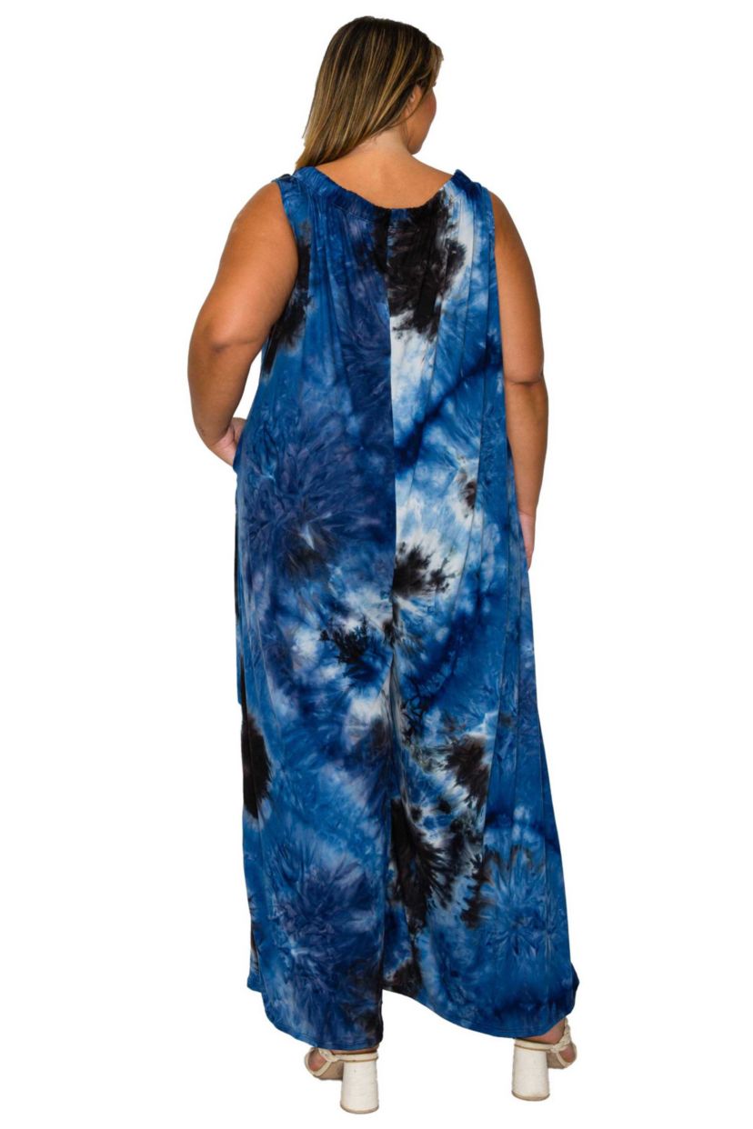 Plus Size Pax Tie Dye Pocket Jumpsuit