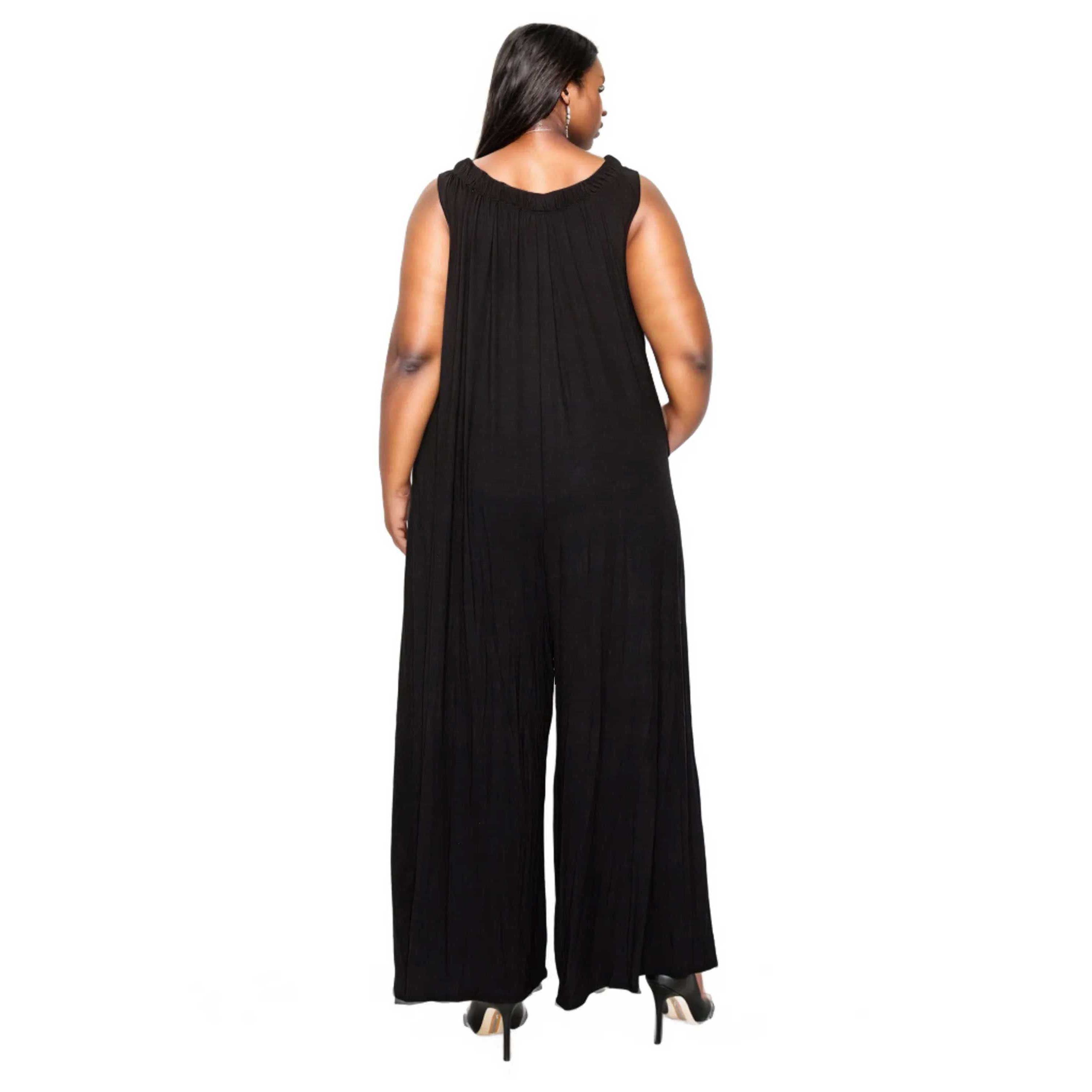 Plus Size Off Shoulder Full Length Jumpsuit