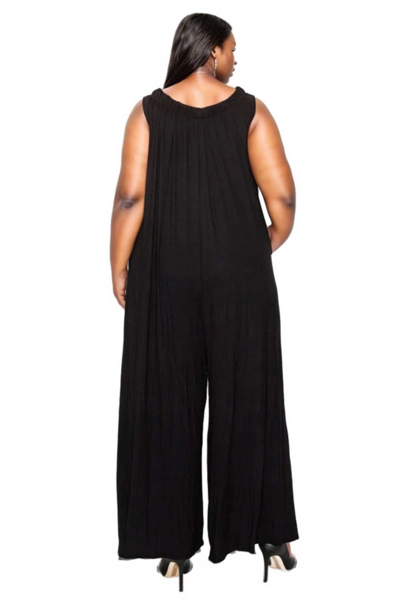 Plus Size Off Shoulder Full Length Jumpsuit