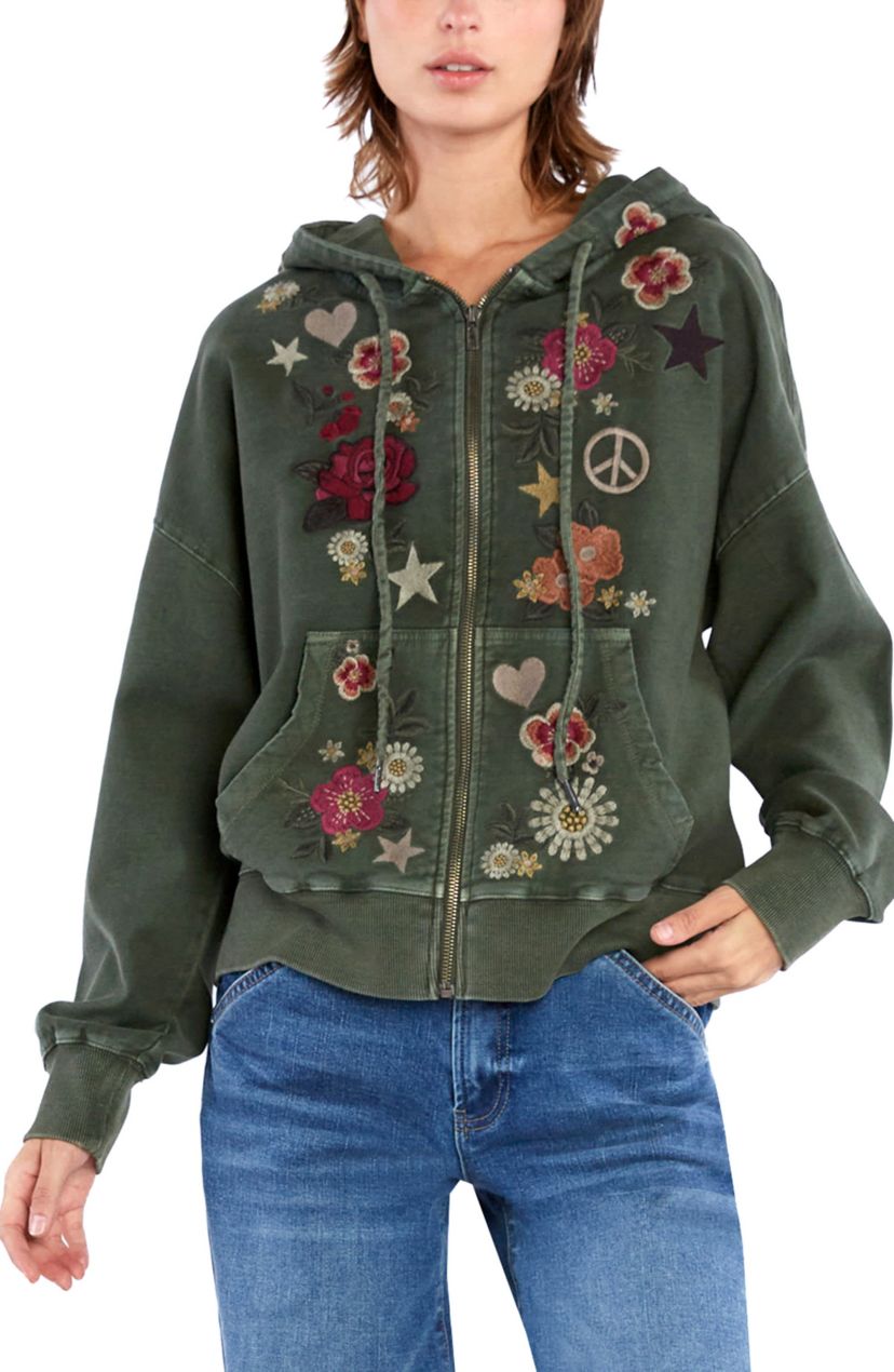 Camp Happy Green Hoodie