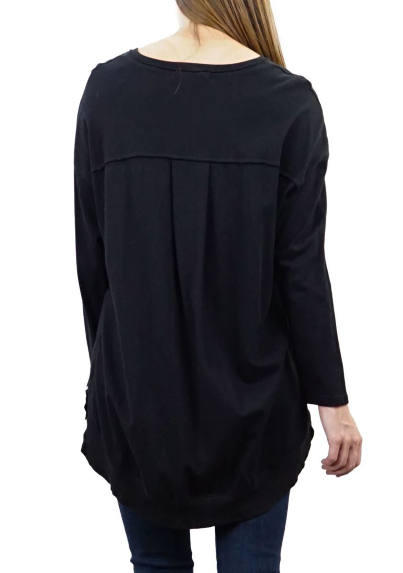 Heavy Cotton Jersey Side Snap Button Pullover