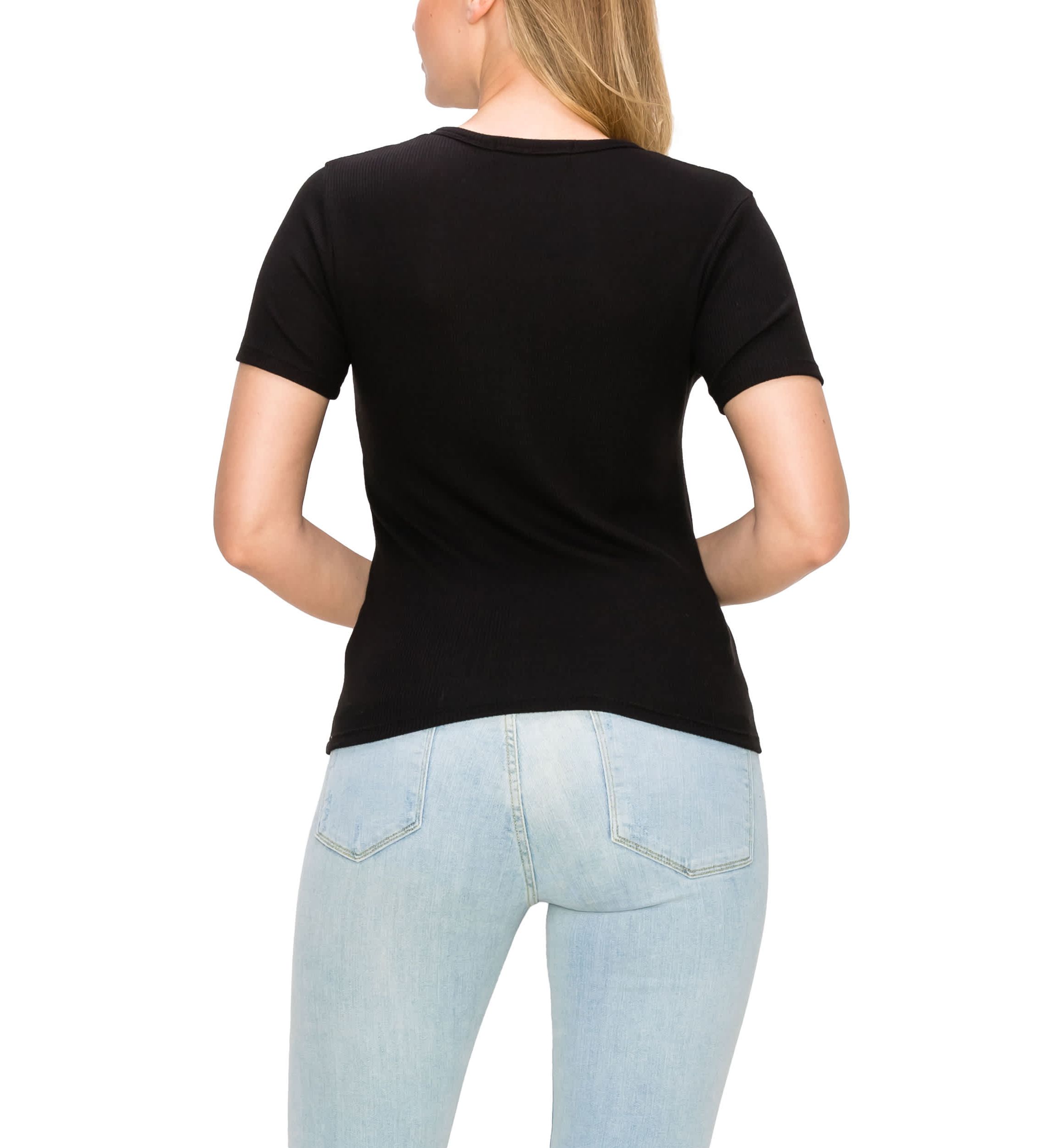 Baby Thermal Short Sleeve V Neck Henley