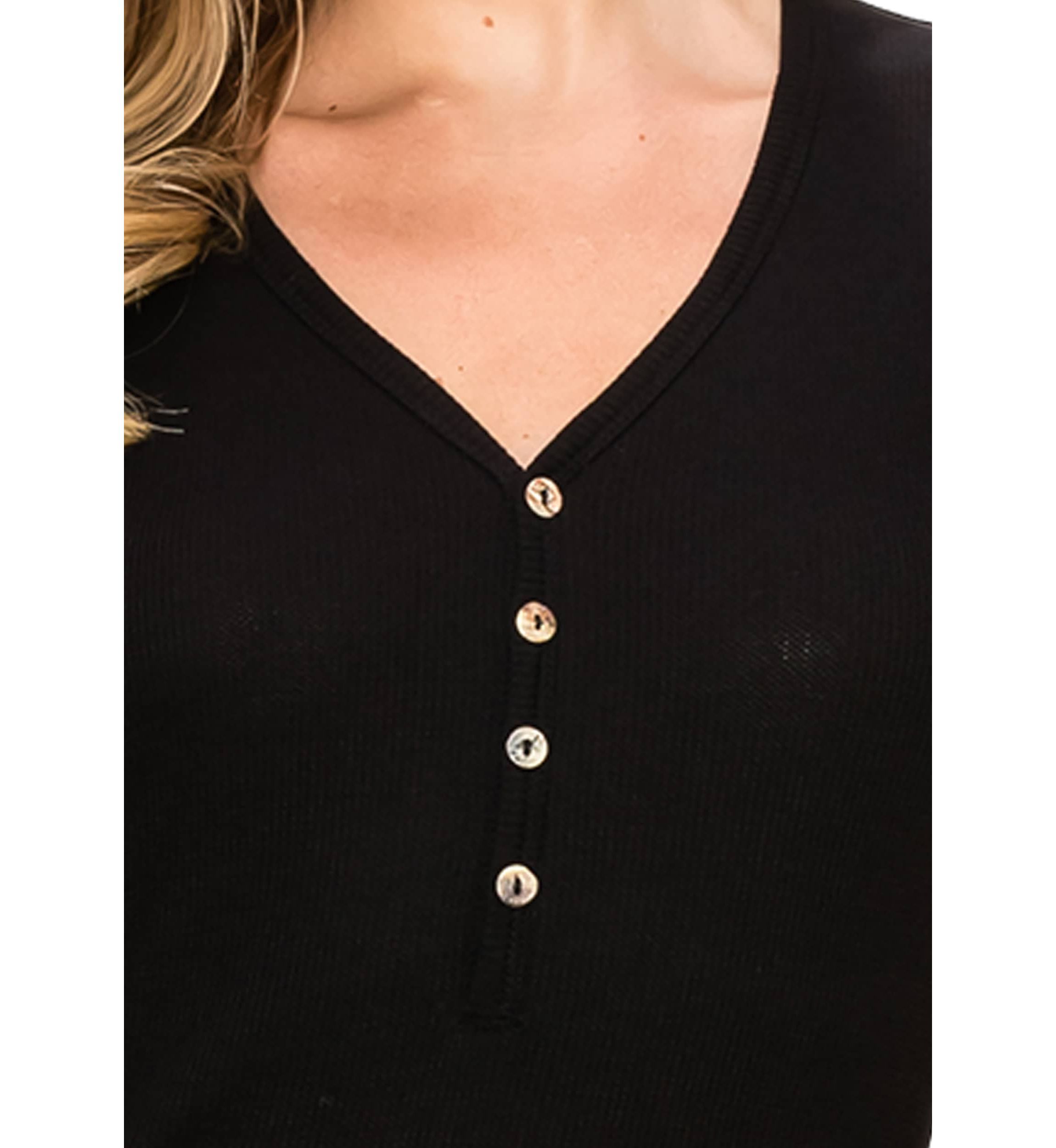 Baby Thermal Short Sleeve V Neck Henley