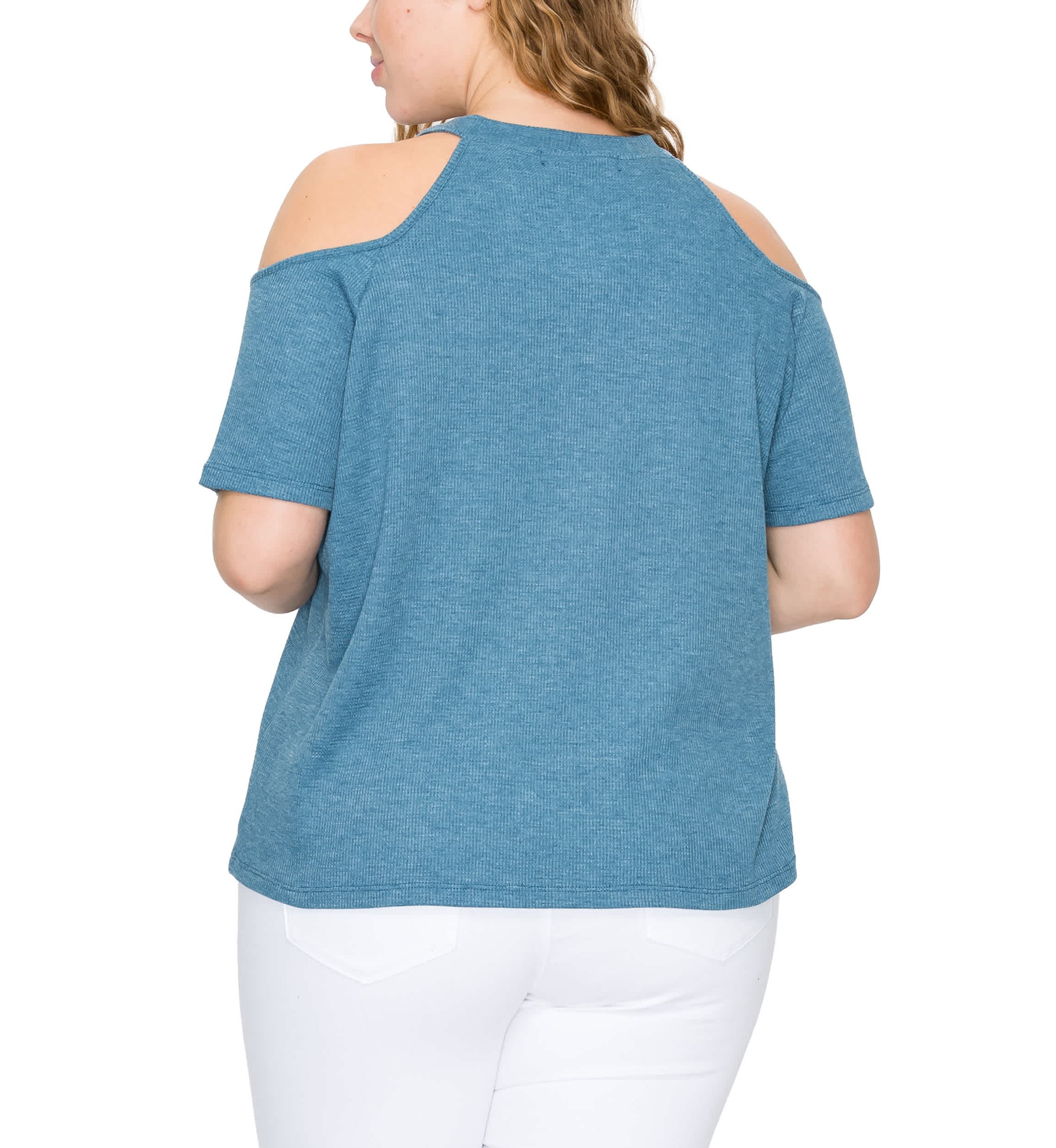 Thermal Cold Shoulder Short Sleeve