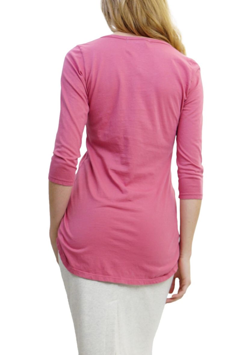 Cotton Jersey Ring Snap Henley