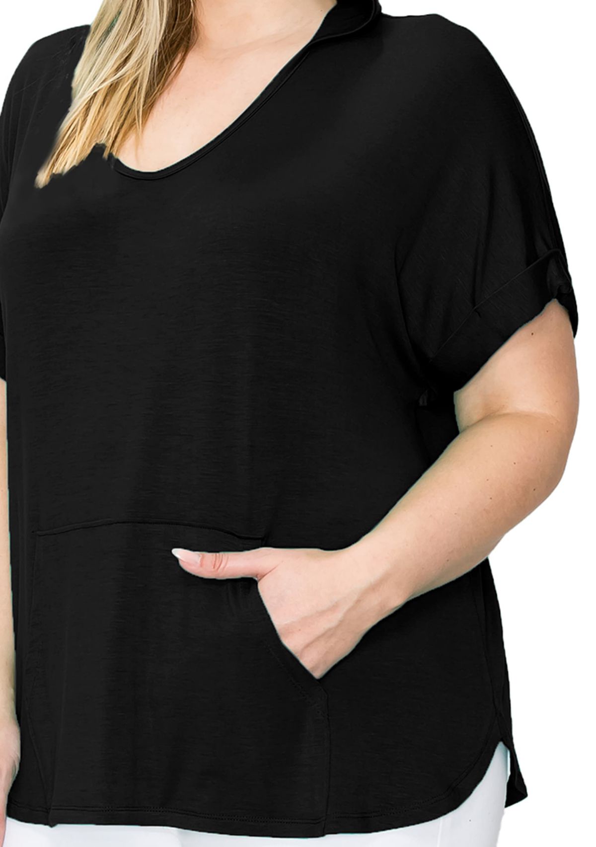 Rayon Span Kangaroo Pocket Hoodie