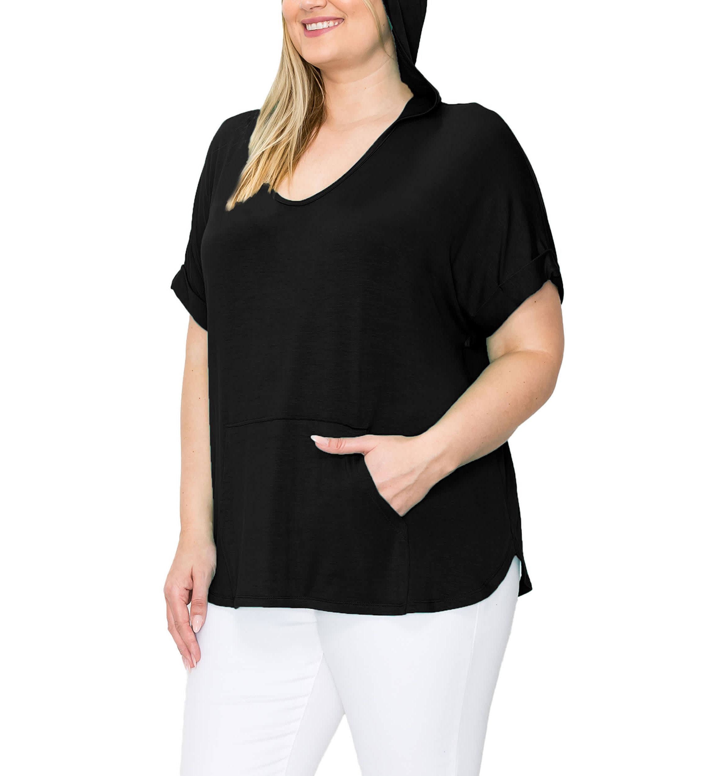Rayon Span Kangaroo Pocket Hoodie