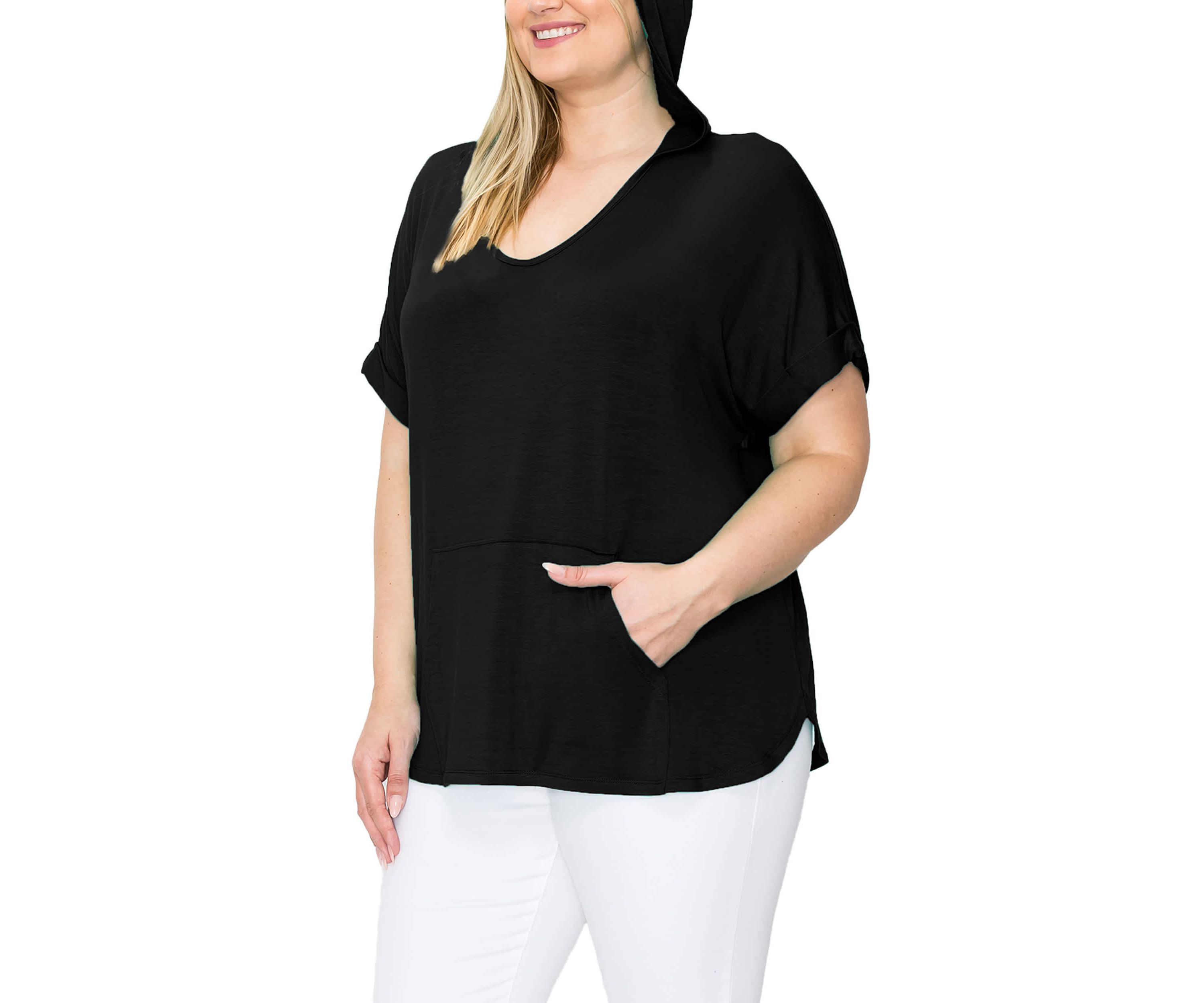 Rayon Span Kangaroo Pocket Hoodie