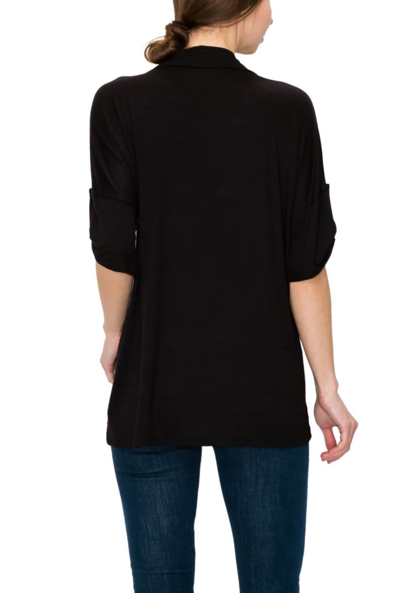 Ice Slub Jersey Rolled Tab Camp Shirt