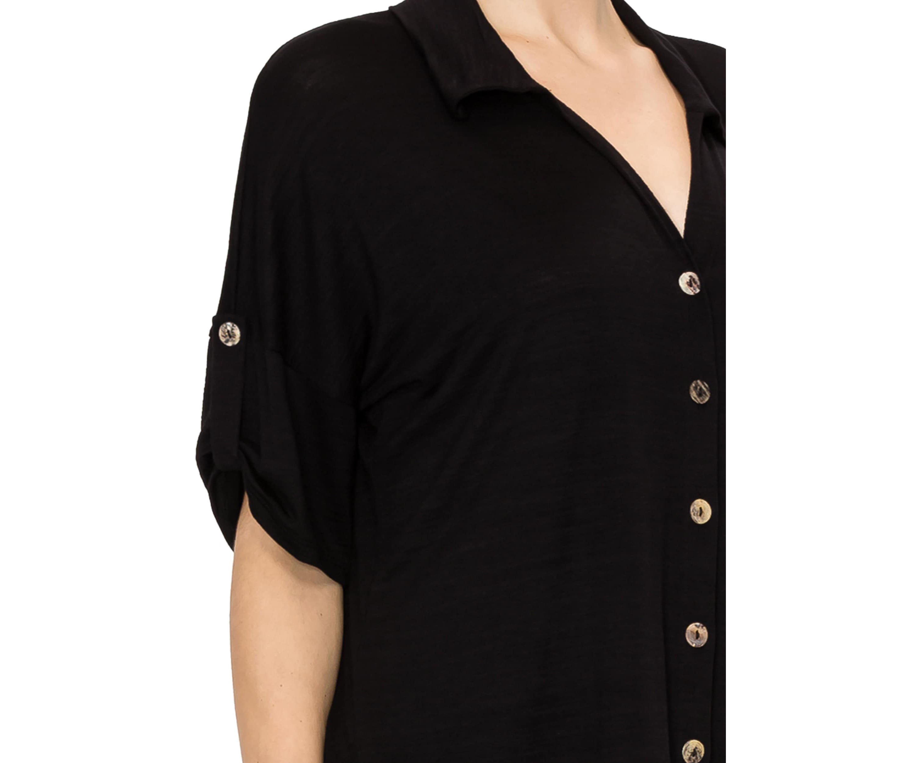 Ice Slub Jersey Rolled Tab Camp Shirt