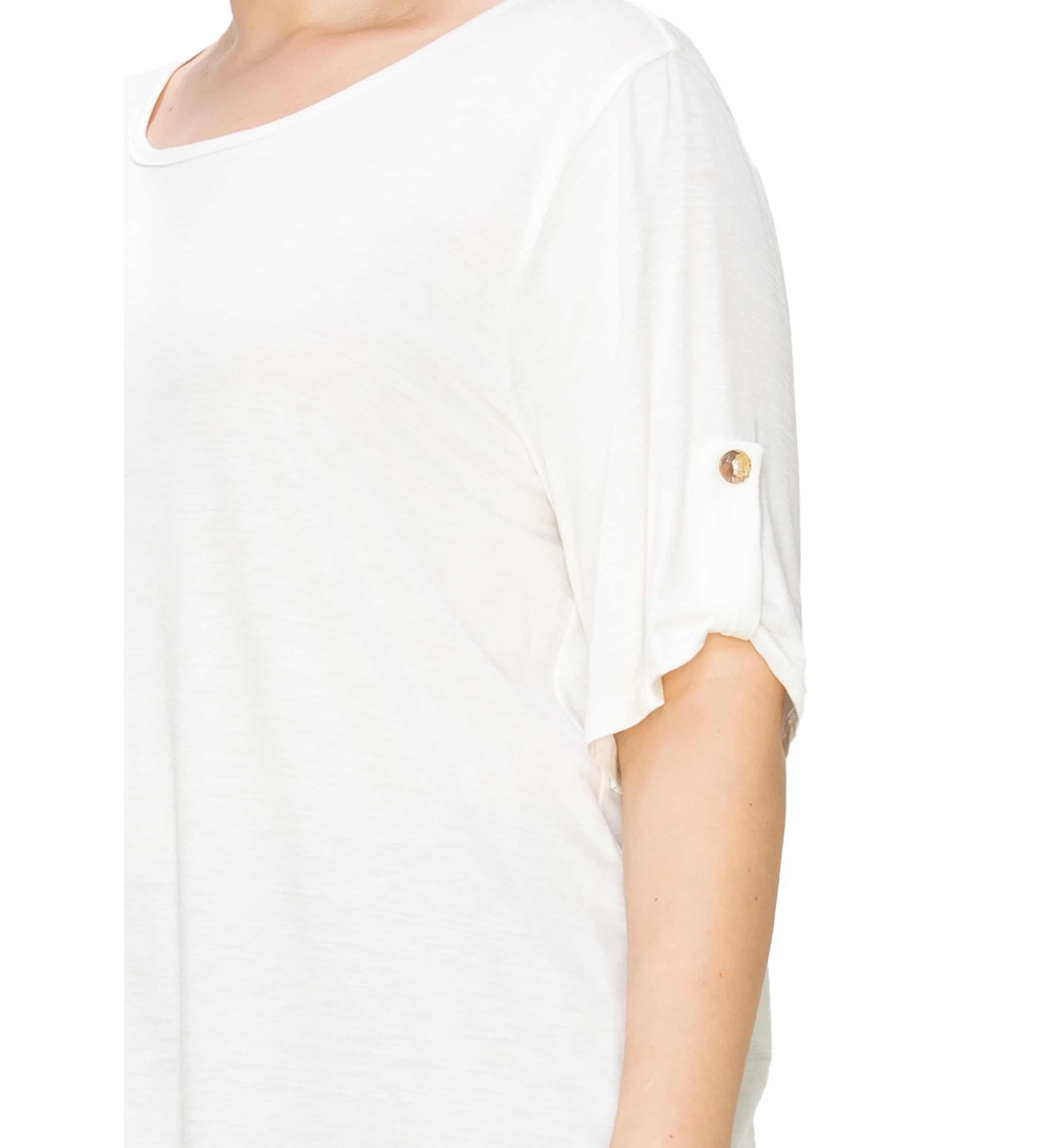Ice Slub Jersey Rolled Tab Sleeve