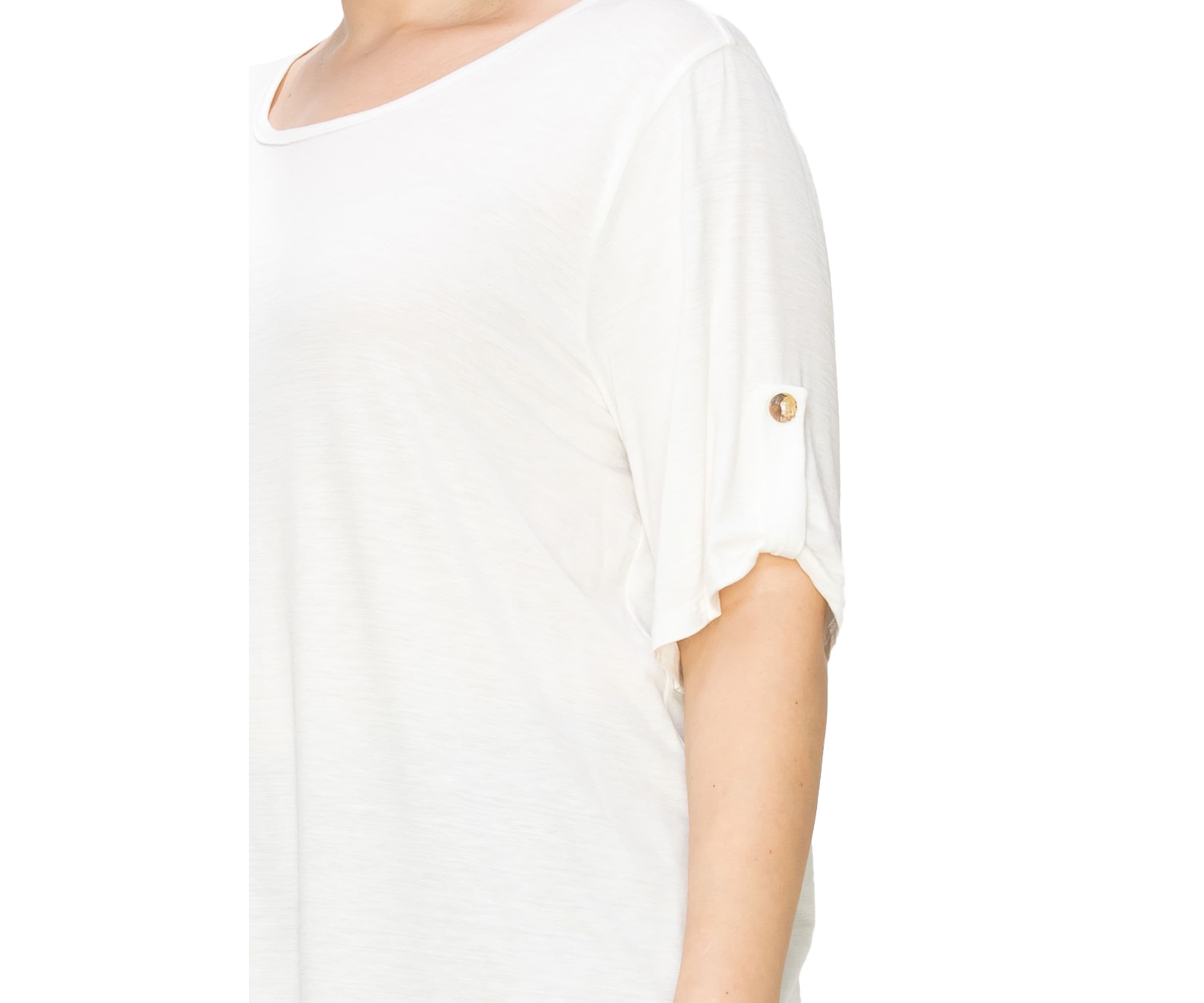 Ice Slub Jersey Rolled Tab Sleeve