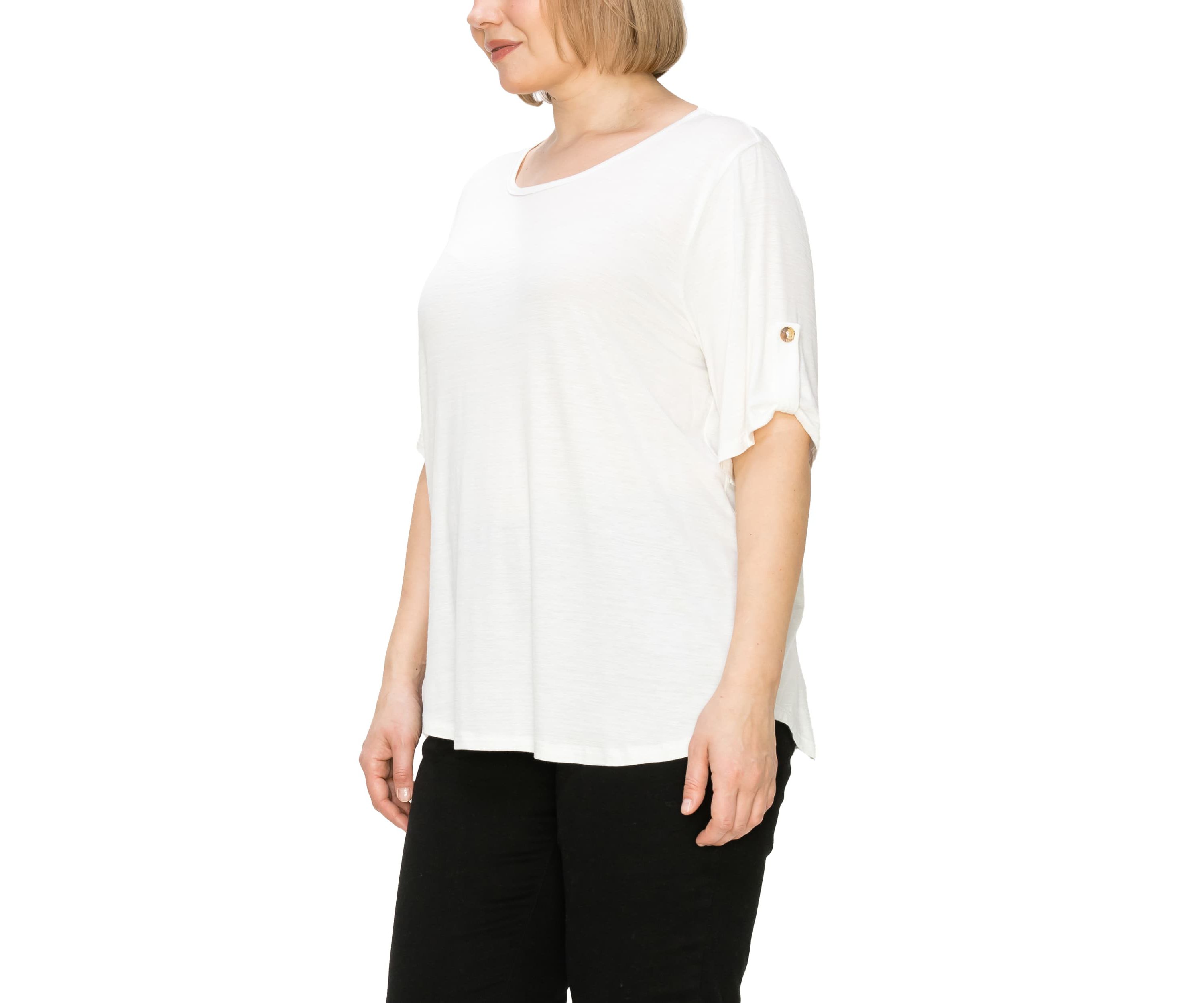 Ice Slub Jersey Rolled Tab Sleeve