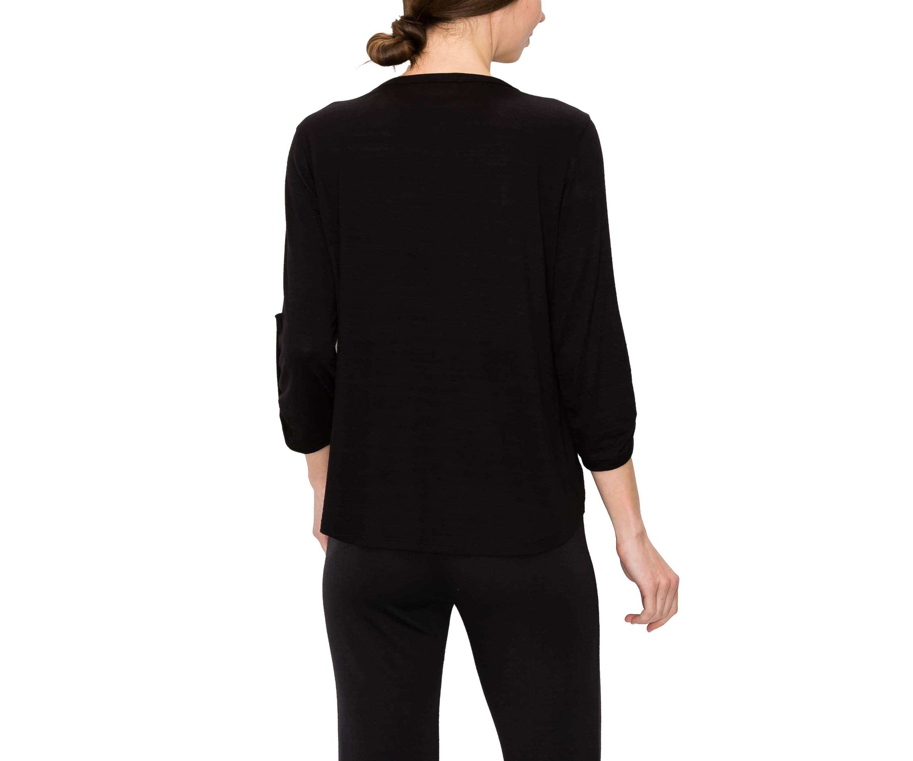 Ice Slub Jersey 1 Button Henley Rolled Tab 3Q Sleeve