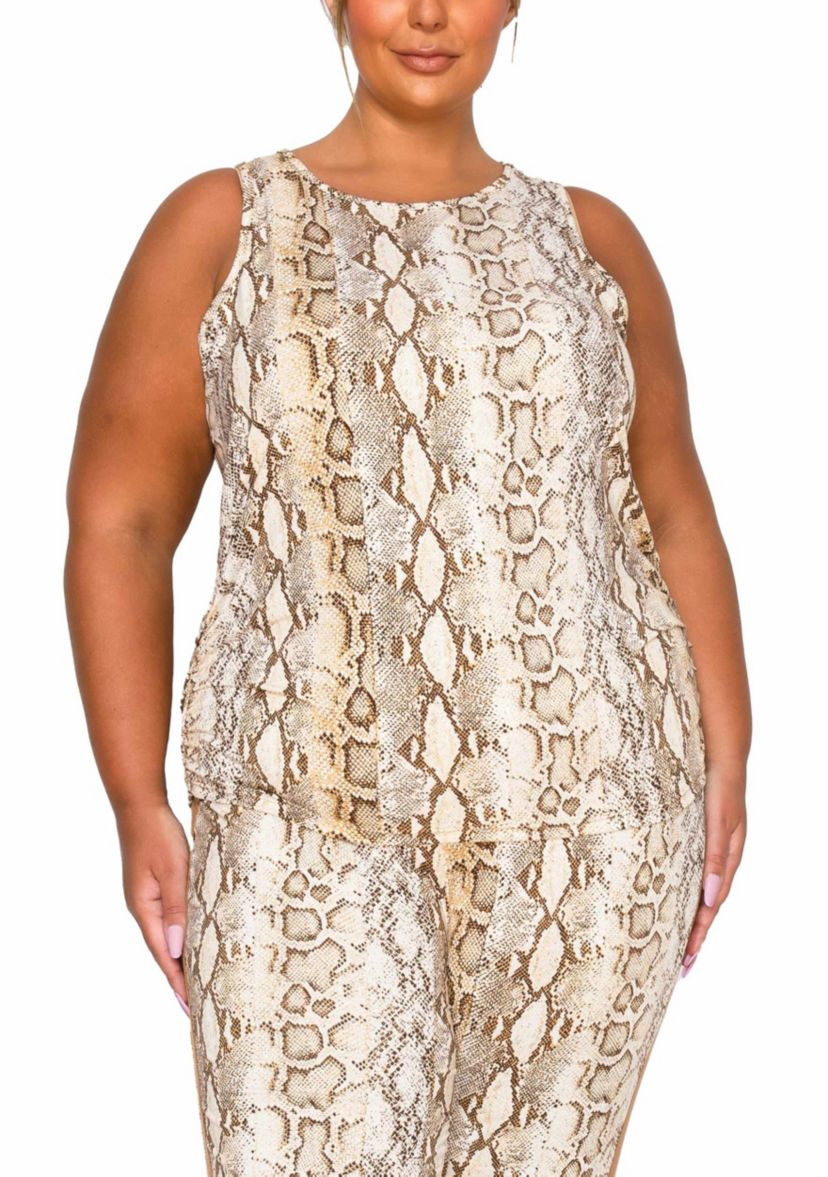 Python Side Ruched Tank