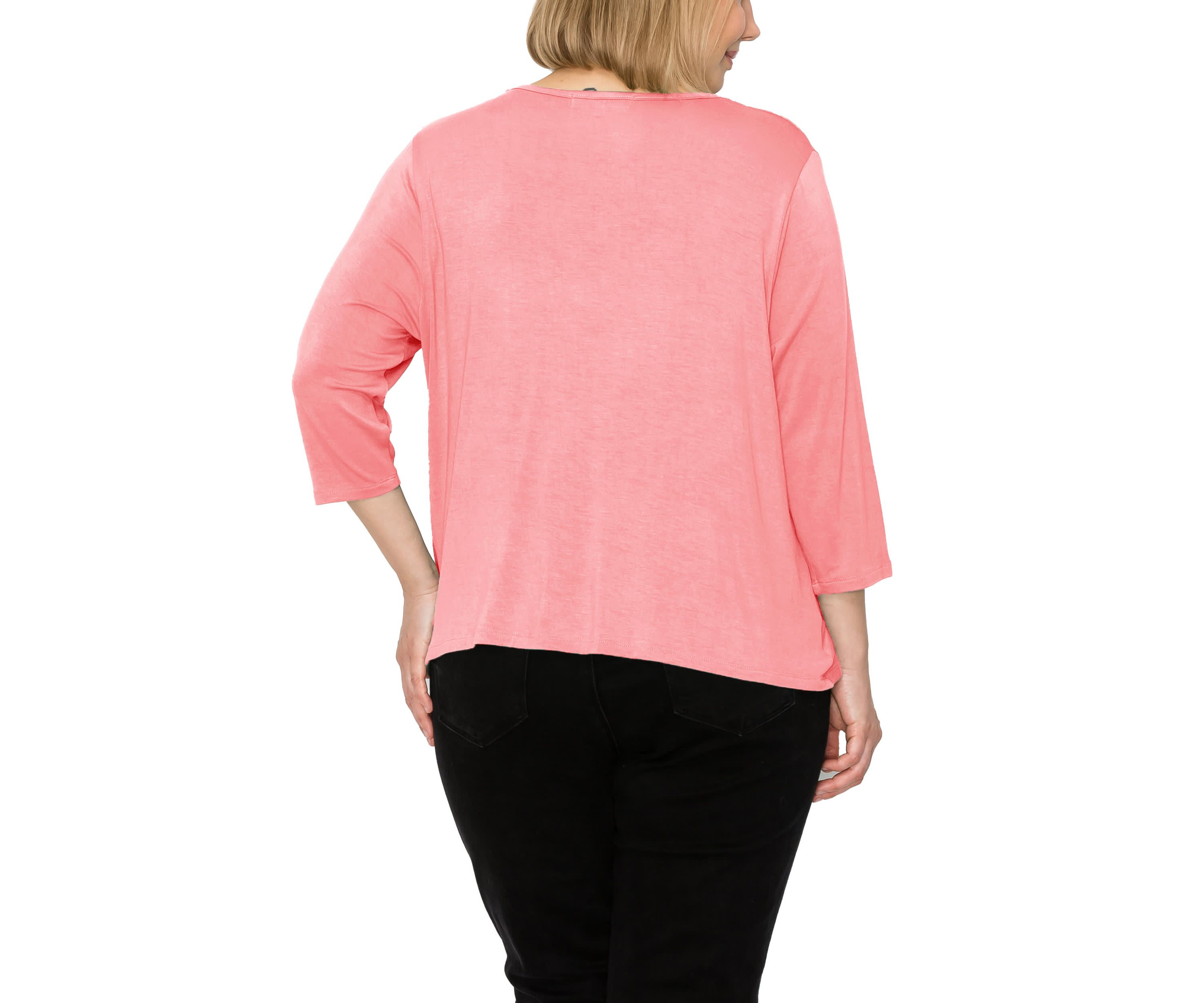 Rayon Span Twist Neck 3Q Sleeve