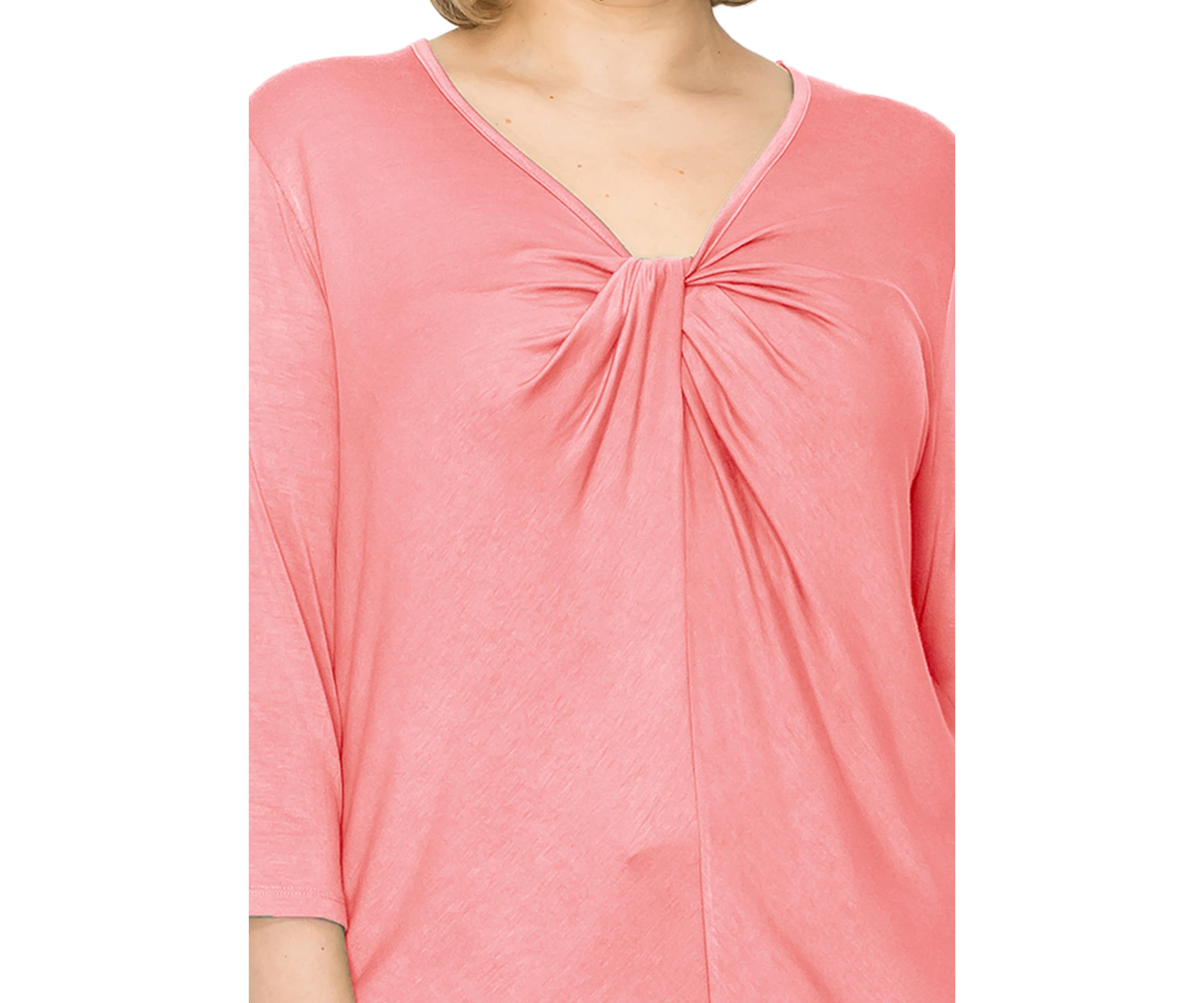 Rayon Span Twist Neck 3Q Sleeve