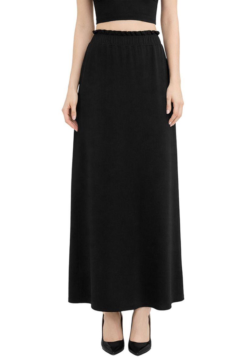 COIN1804 Rayon Span Elastic Waist Maxi Skirt | Belk