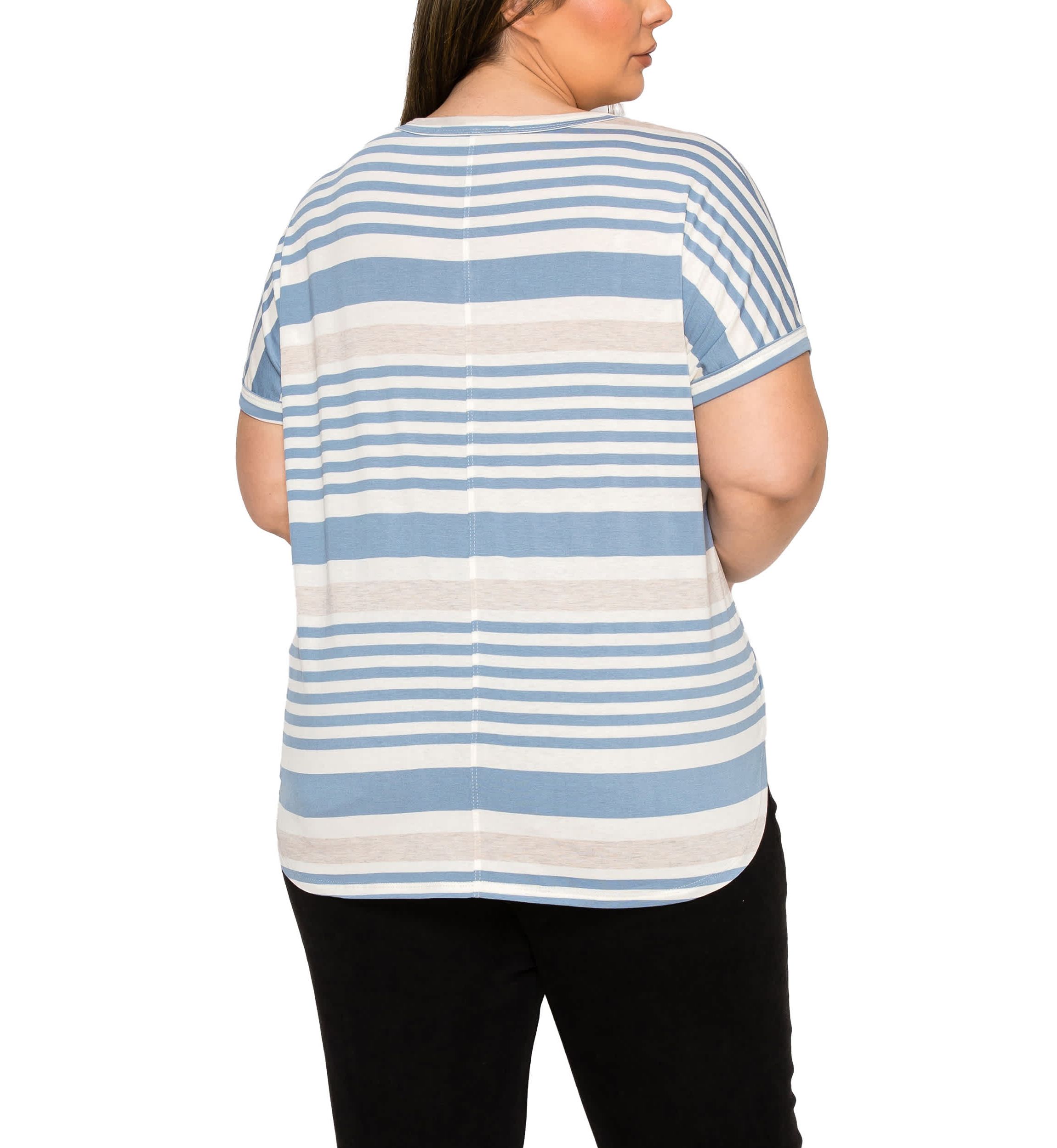 Engineer Stripe Dolman Short Sleeve Tee