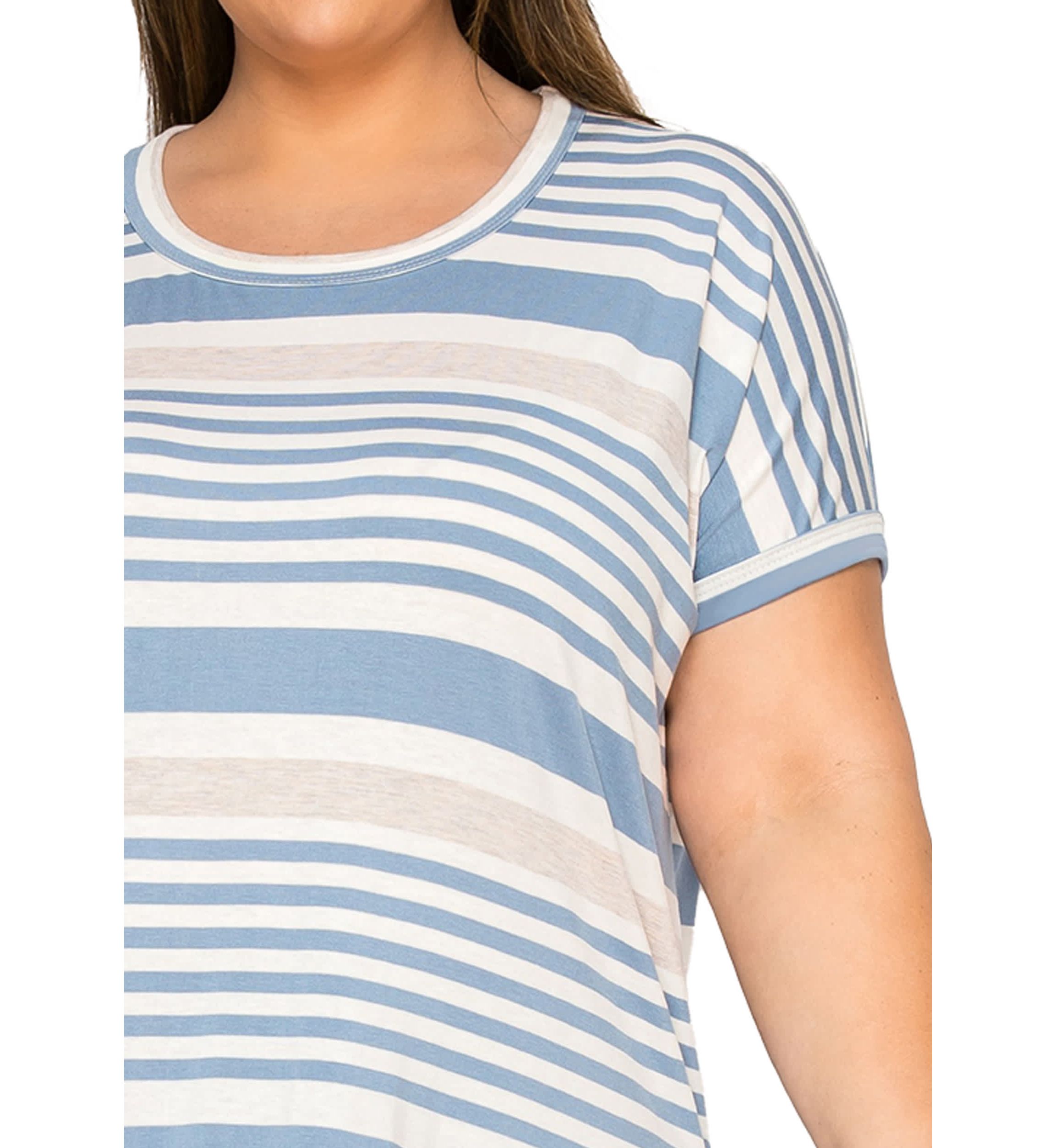 Engineer Stripe Dolman Short Sleeve Tee