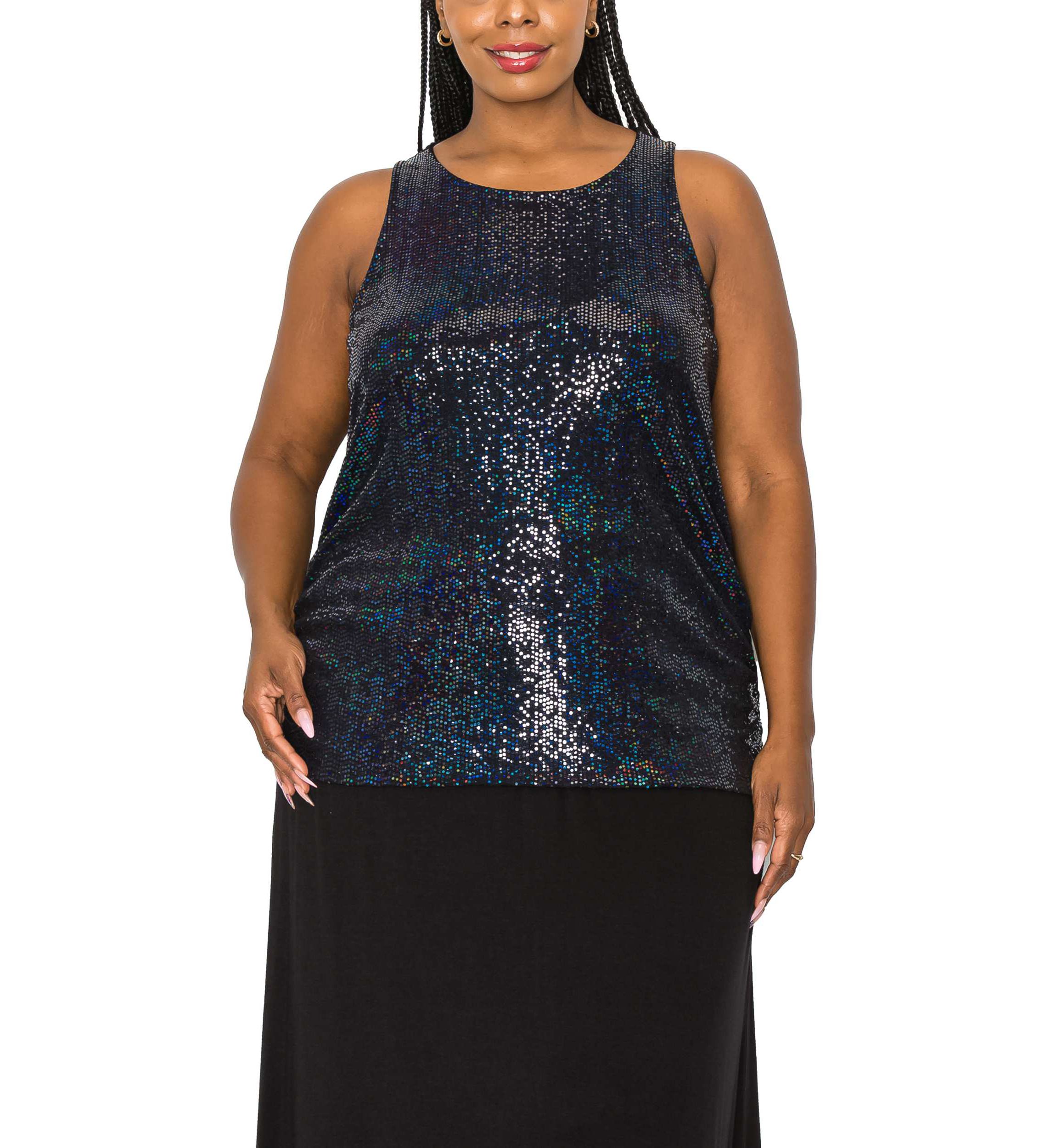 Sequin Side Ruched Tank